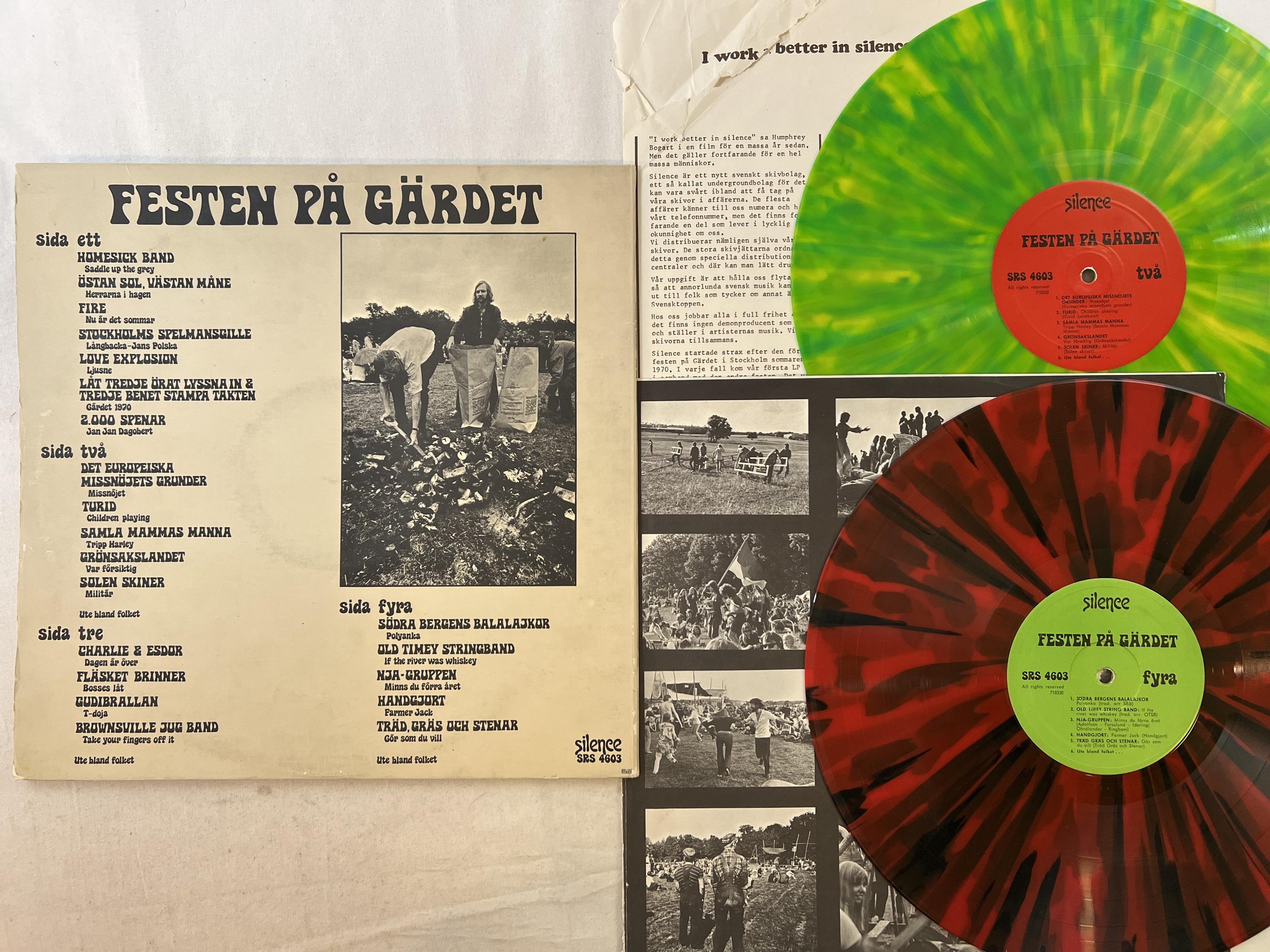 Omslagsbild för skivan V/A festen på Gärdet 2xLP -71 Swe SILENCE SRS 4603 *** P R O G G ***