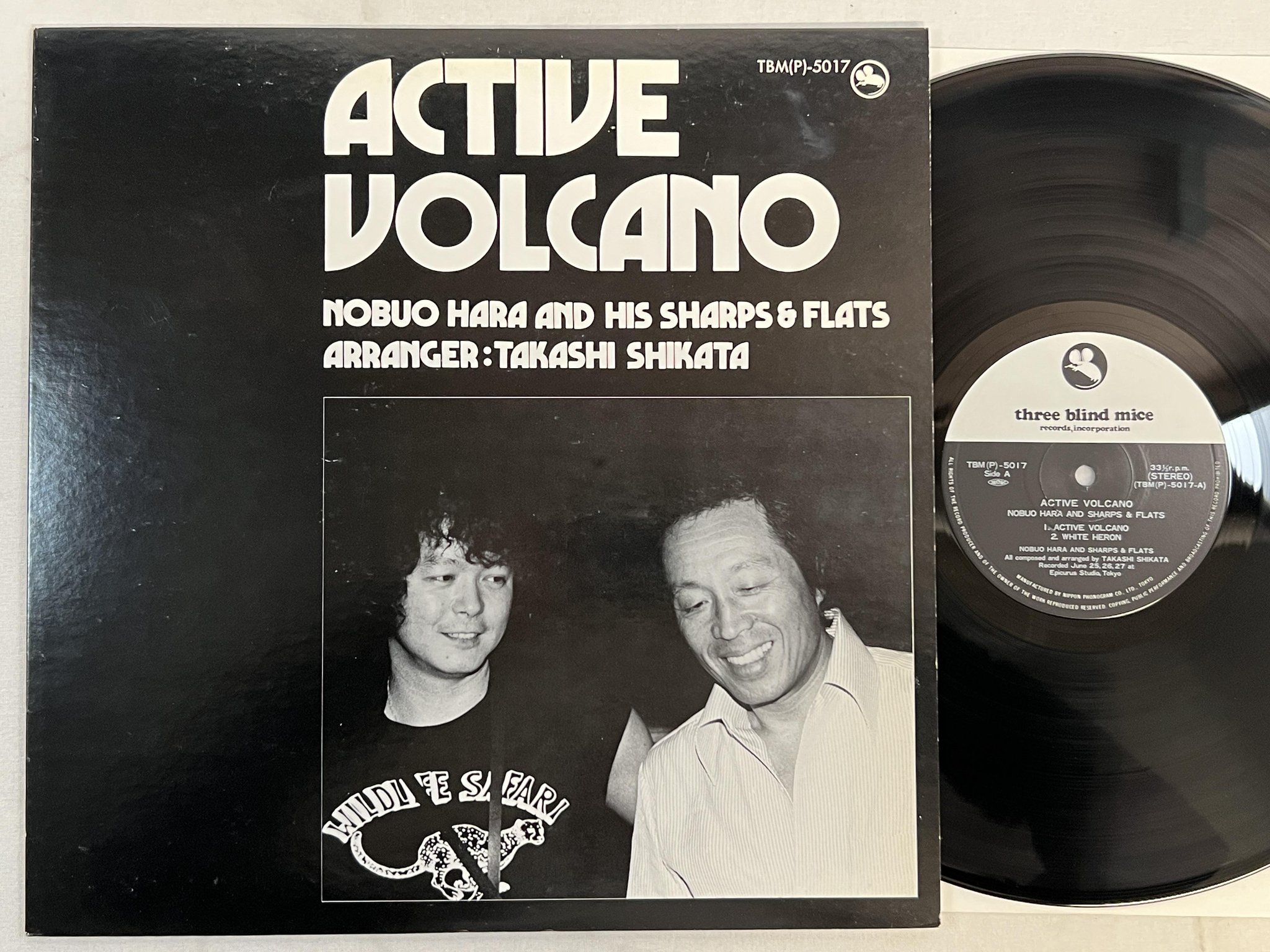 Omslagsbild för skivan NOBUO HARA & SHARPS & FLATS active volcano LP -79 Japan TBM(P)-5017 ** rare **