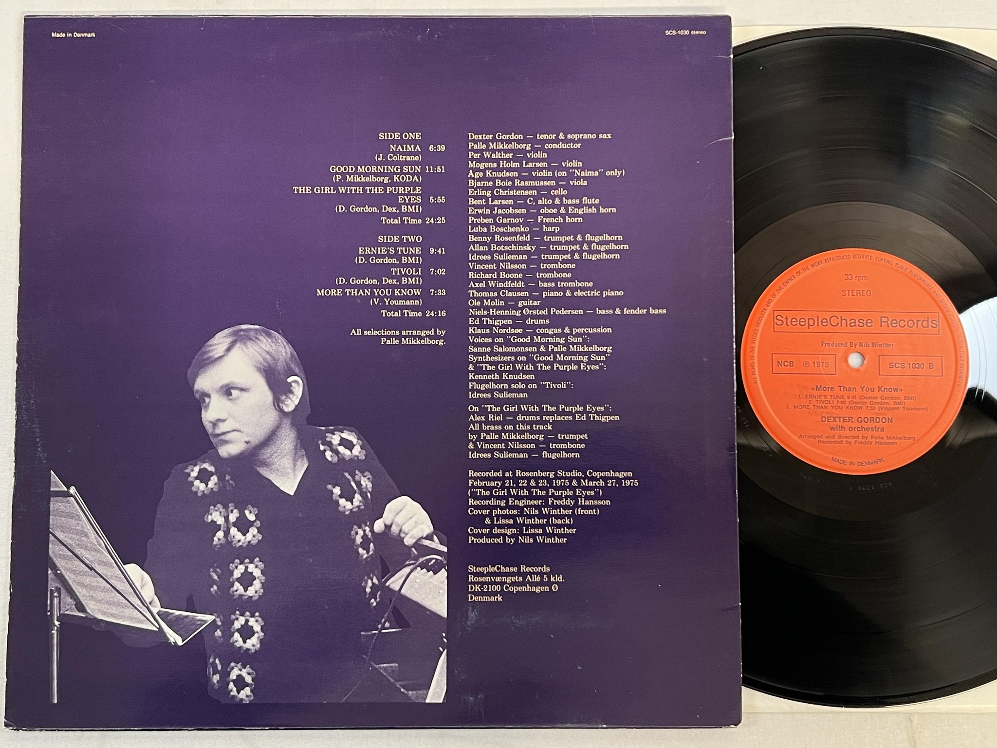 Omslagsbild för skivan DEXTER GORDON more than you know LP -75 Den STEEPLECHASE SCS 1030