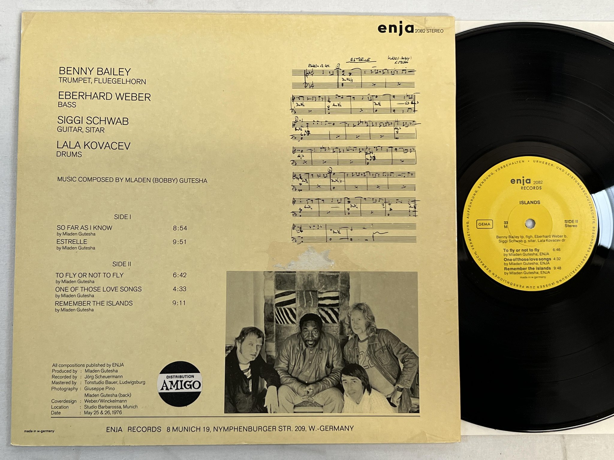 Omslagsbild för skivan BENNY BAILEY islands LP -77 Ger ENJA 2082