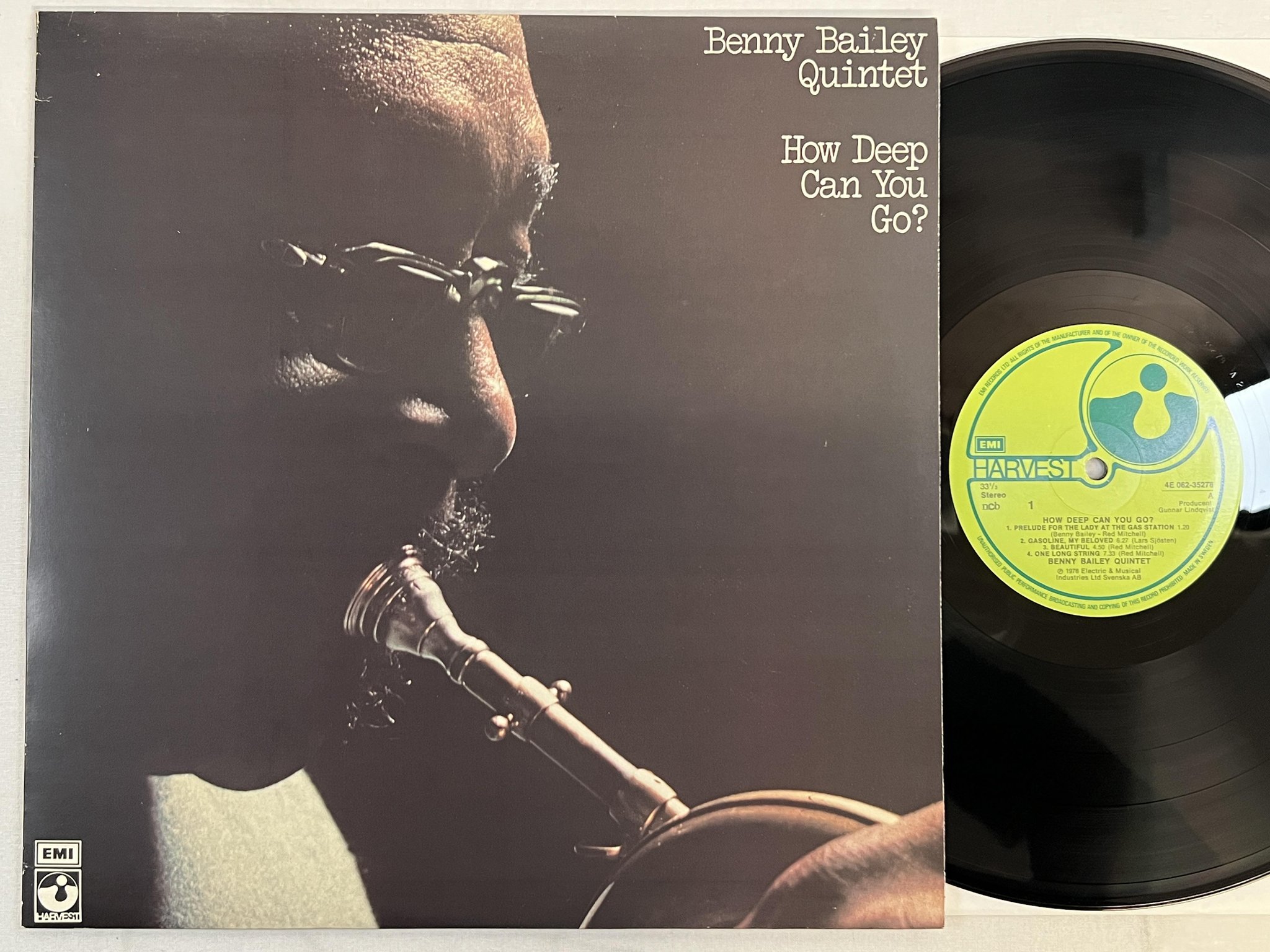 Omslagsbild för skivan BENNY BAILEY QUINTET how deep can you go? LP -76 Swe HARVEST 4E 062-35278