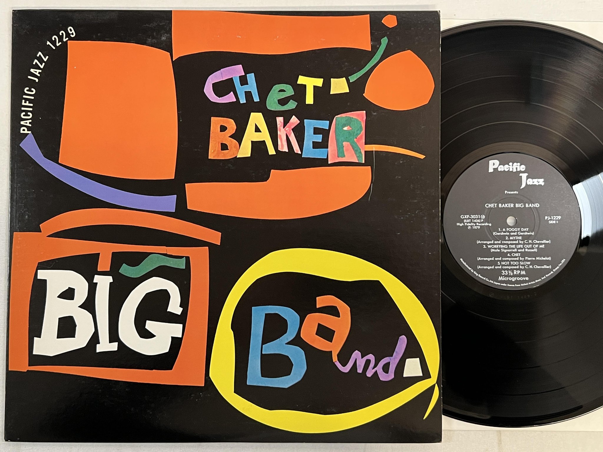 Omslagsbild för skivan CHET BAKER BIG BAND s/t LP Japan PACIFIC JAZZ GXF-3031 mono