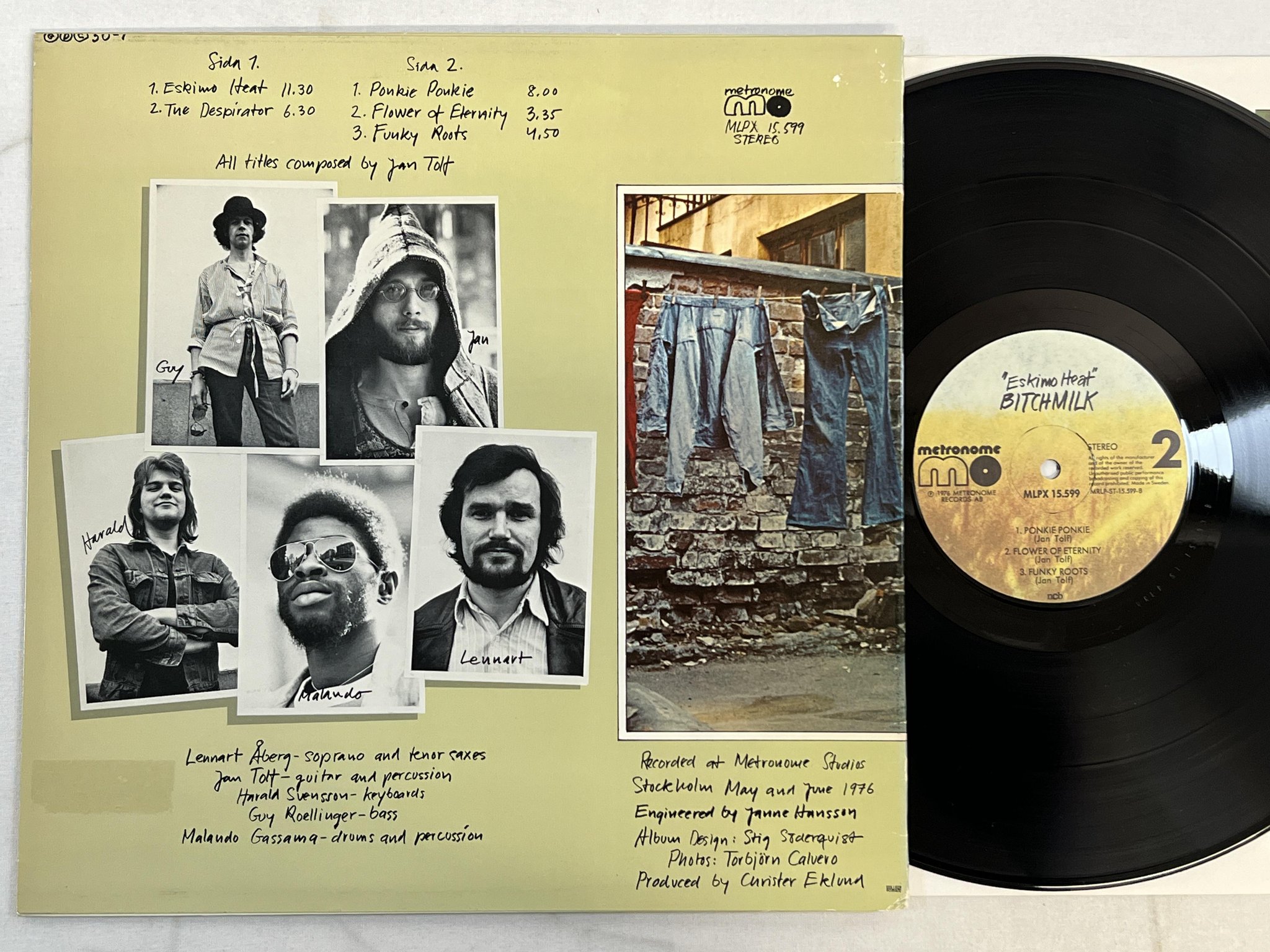 Omslagsbild för skivan BITCHMILK eskimo heat LP -76 METRONOME MLPX 15599 *** Funky Fusion ***