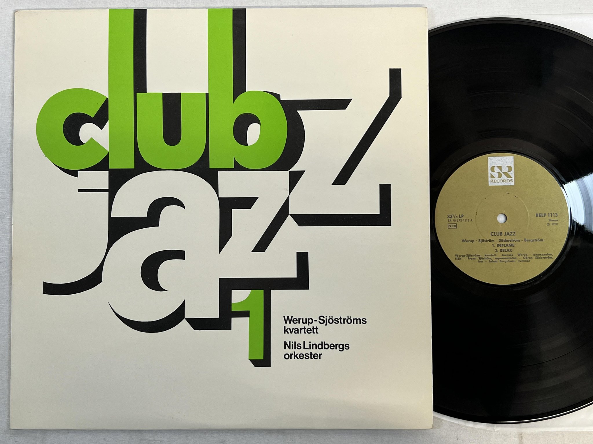 Omslagsbild för skivan NILS LINDBERG club jazz vol 1 LP -70 Swe SR RELP 1113