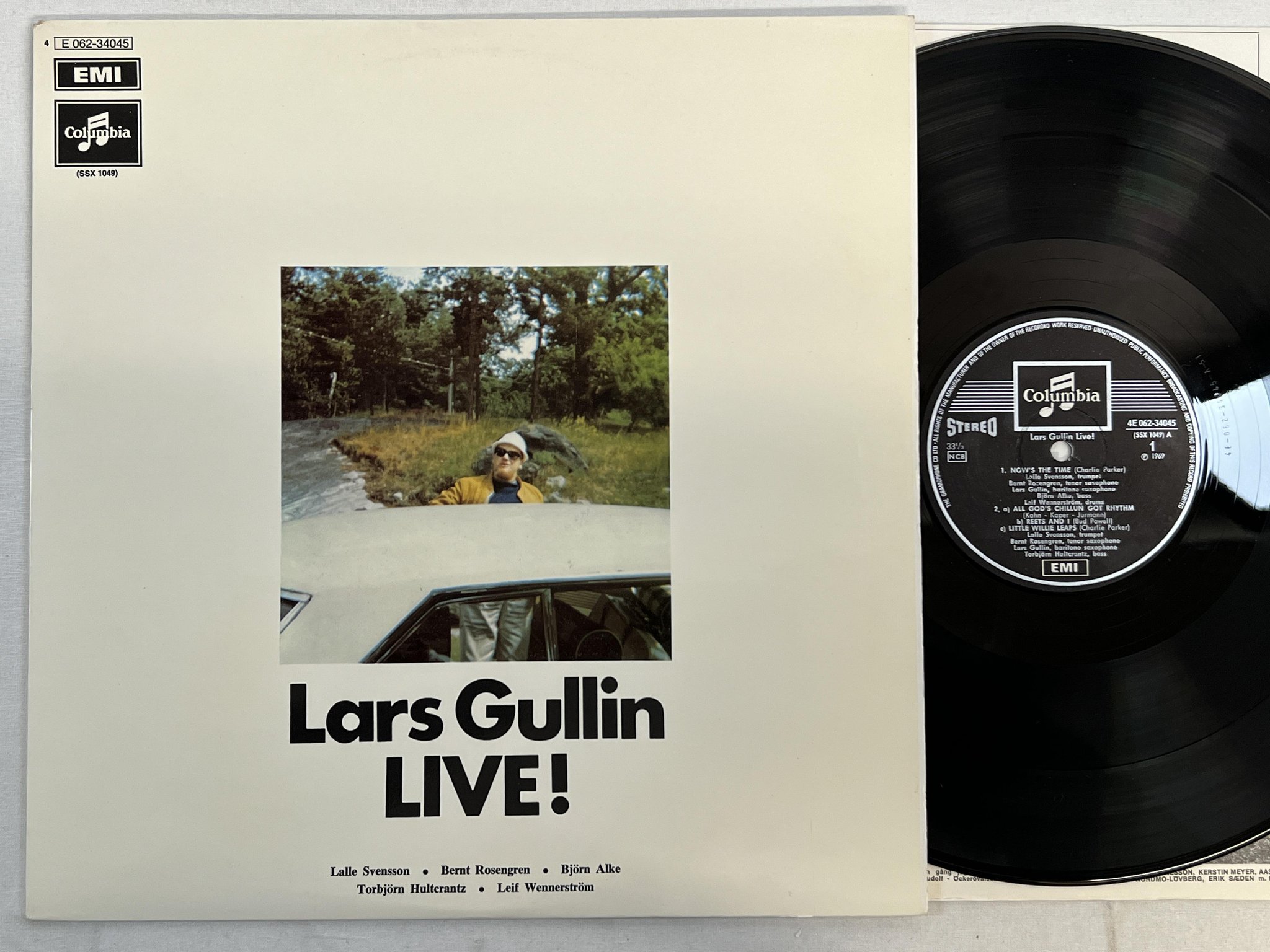 Omslagsbild för skivan LARS GULLIN live! LP -69 Swe COLUMBIA 4E 062-34045