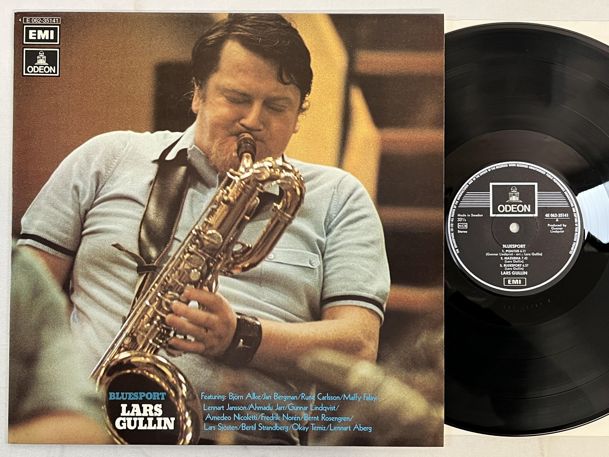 Omslagsbild för skivan LARS GULLIN bluesport LP -74 Swe ODEON 4E 062-35141