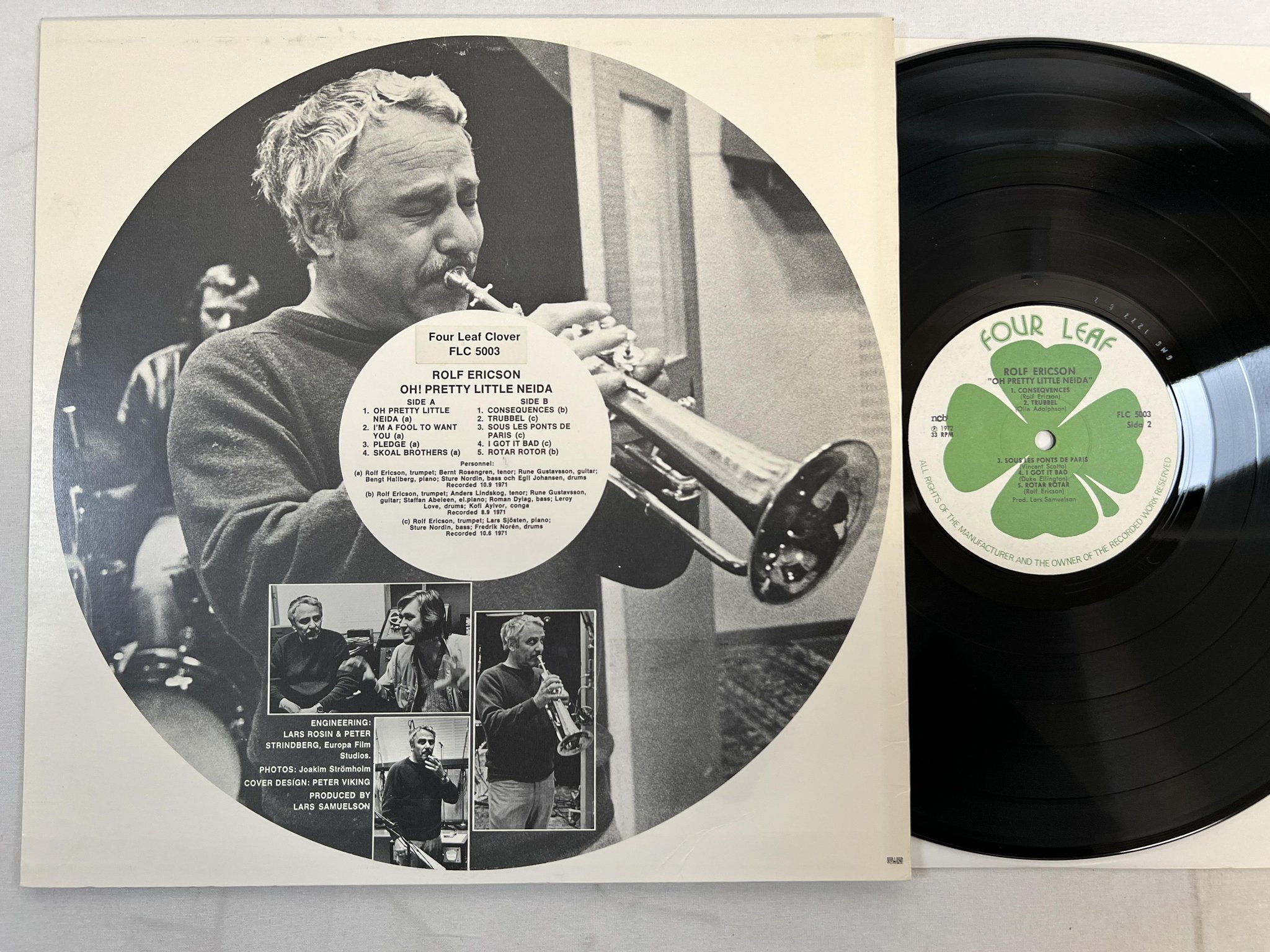 Omslagsbild för skivan ROLF ERICSON Oh pretty little Neida LP -72 FOUR LEAF FLC 5003