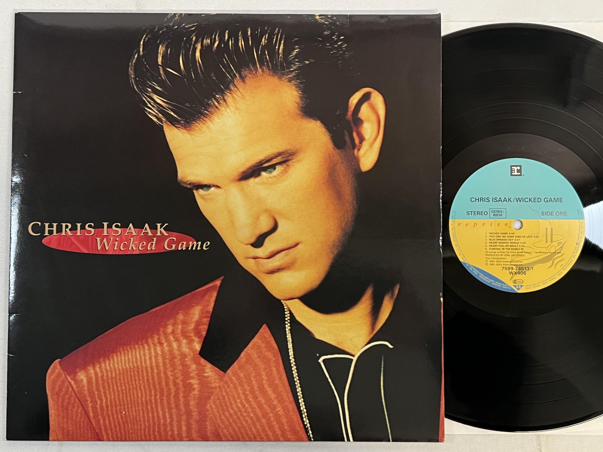 Omslagsbild för skivan CHRIS ISAAC wicked game LP -91 REPRISE 7599-26513-1 " ** classic **