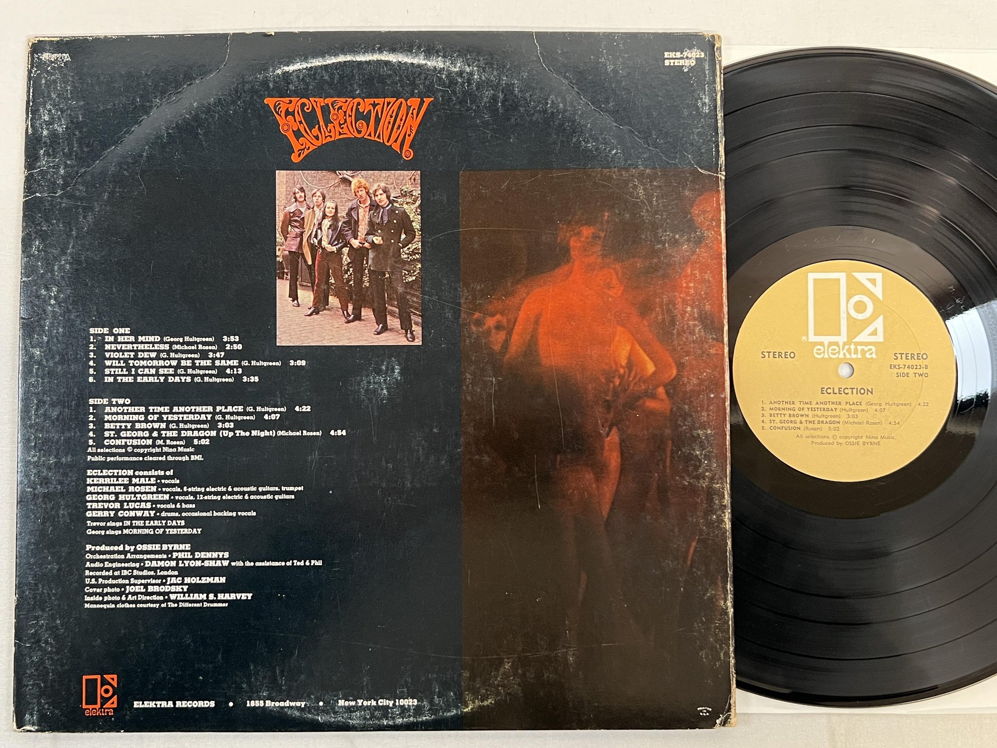 Omslagsbild för skivan ECLECTION s/t LP -68 US ELEKTRA EKS-74023 psych / folk