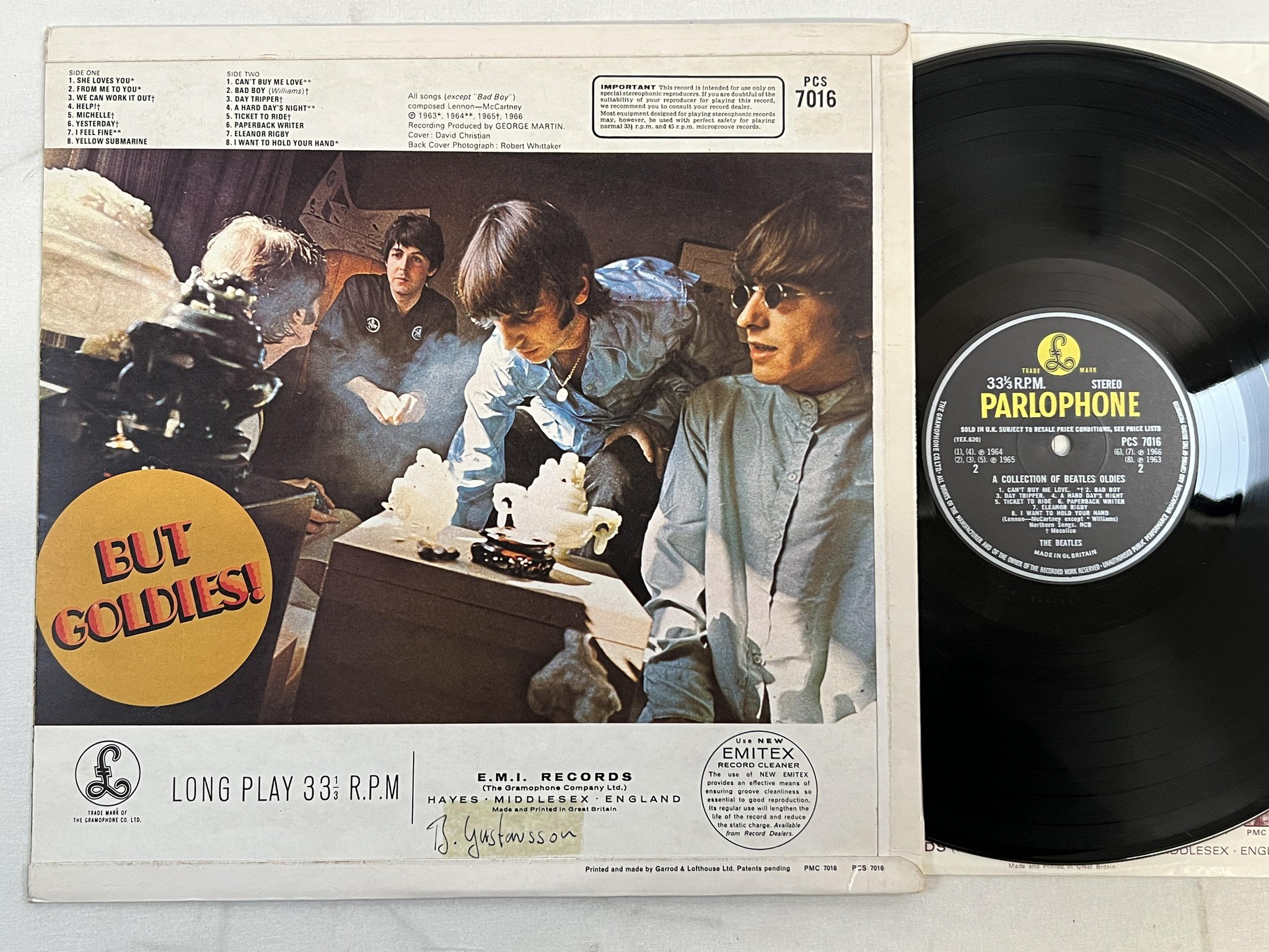 Omslagsbild för skivan THE BEATLES a collection of Beatles oldies LP -66 UK PARLOPHONE PCS 7016 (1G/1G)