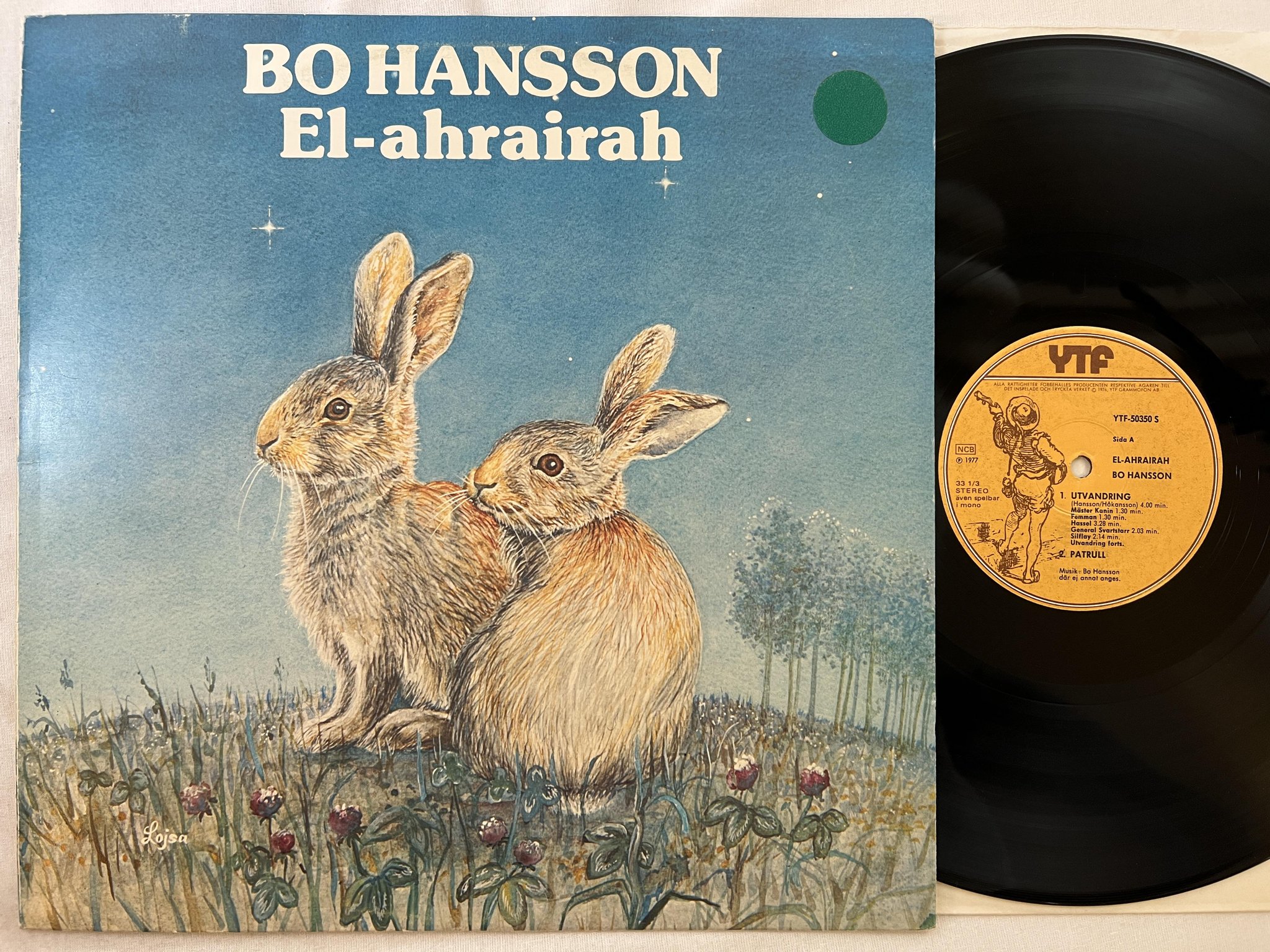 Omslagsbild för skivan BO HANSSON El-Ahrairah LP -77 Swe YTF 30350 S