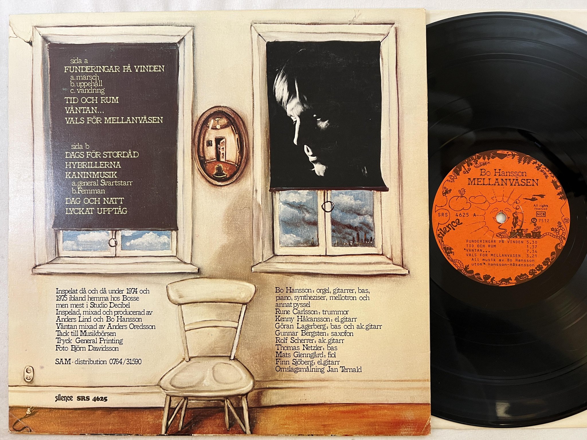 Omslagsbild för skivan BO HANSSON mellanväsen LP -75 Swe SILENCE SRS 4625