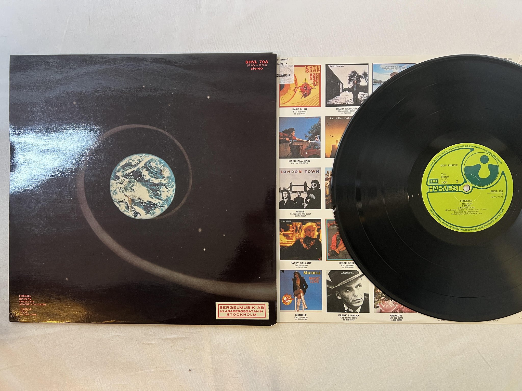 Omslagsbild för skivan DEEP PURPLE fireball LP re ncb HARVEST SHVL 793