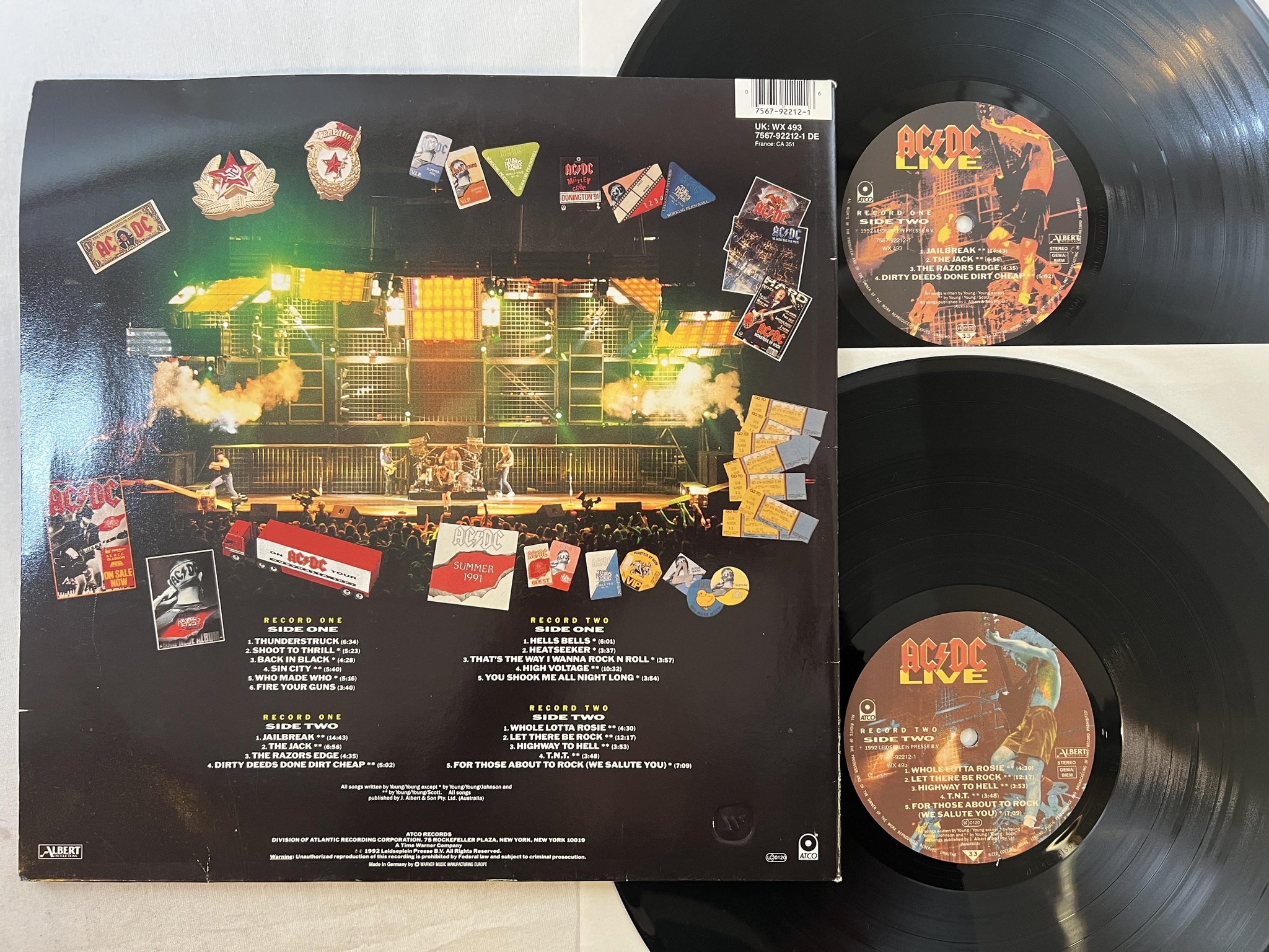 Omslagsbild för skivan AC/DC live 2xLP -92 ATCO 7567-92212-1