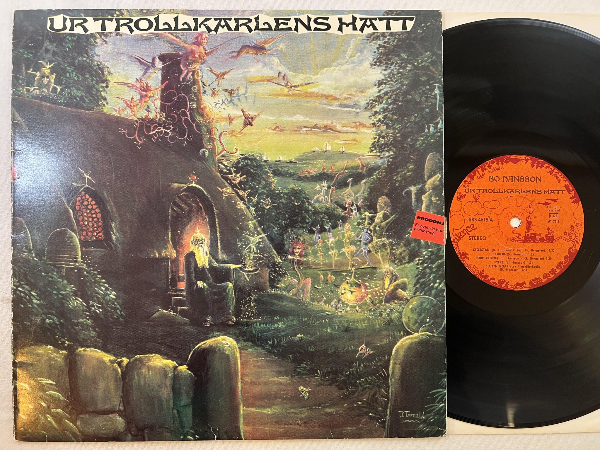 Omslagsbild för skivan BO HANSSON ur trollkarlens hatt LP -72 Swe SILENCE SRS 4615