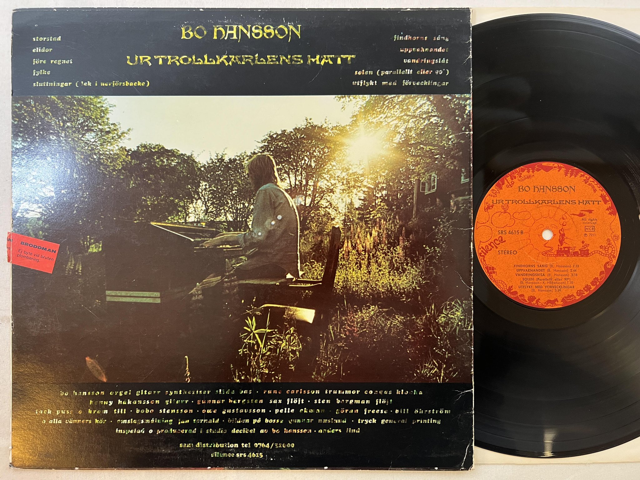 Omslagsbild för skivan BO HANSSON ur trollkarlens hatt LP -72 Swe SILENCE SRS 4615