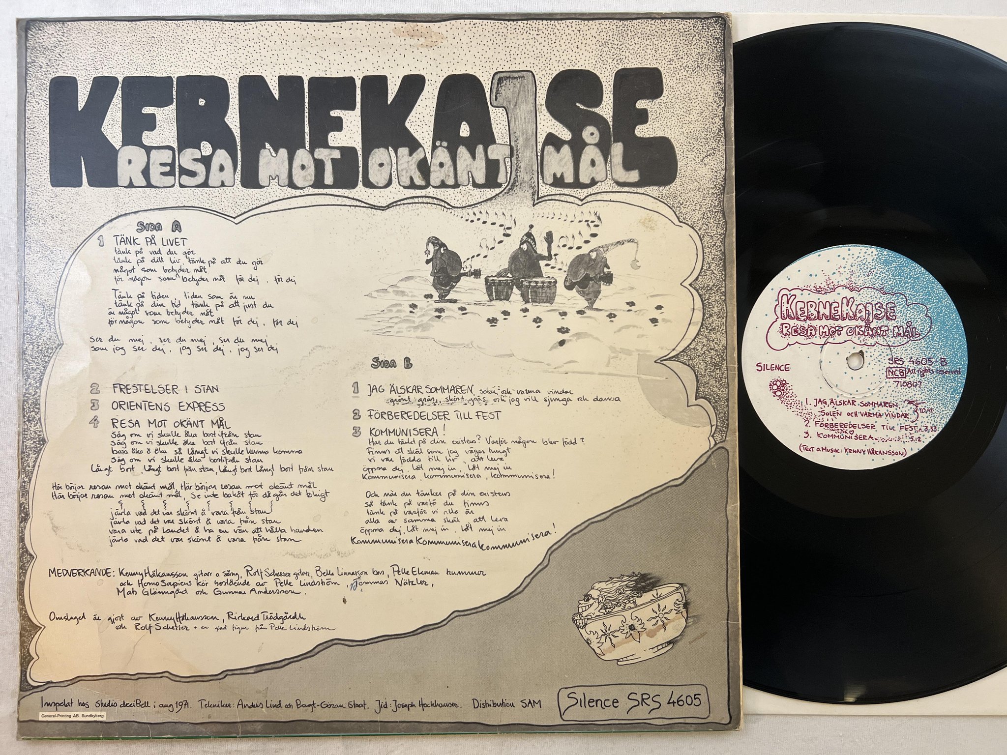 Omslagsbild för skivan KEBNEKAJSE resa mot okänt mål LP re Swe SILENCE SRS 4605