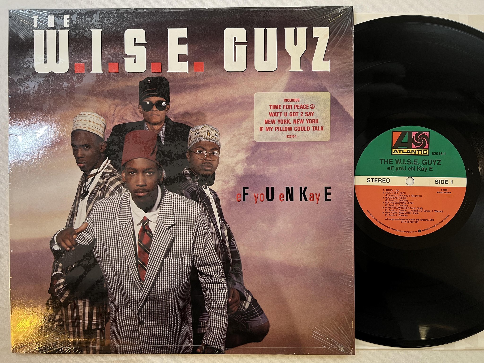 Omslagsbild för skivan THE WISE GUYZ eF yoU eN Kay E LP -89 US ATLANTIC 82016-1 * hype sticker *