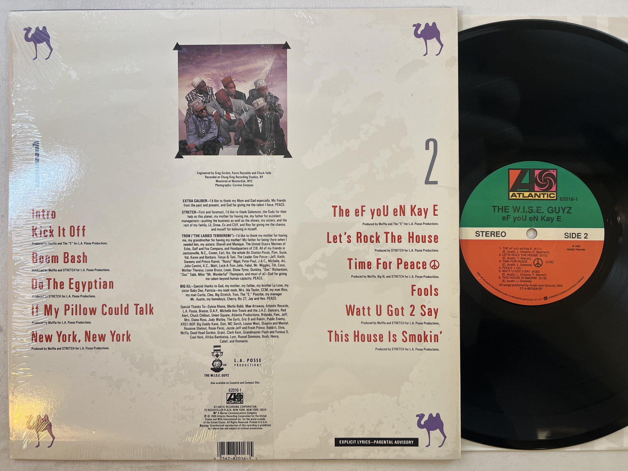 Omslagsbild för skivan THE WISE GUYZ eF yoU eN Kay E LP -89 US ATLANTIC 82016-1 * hype sticker *