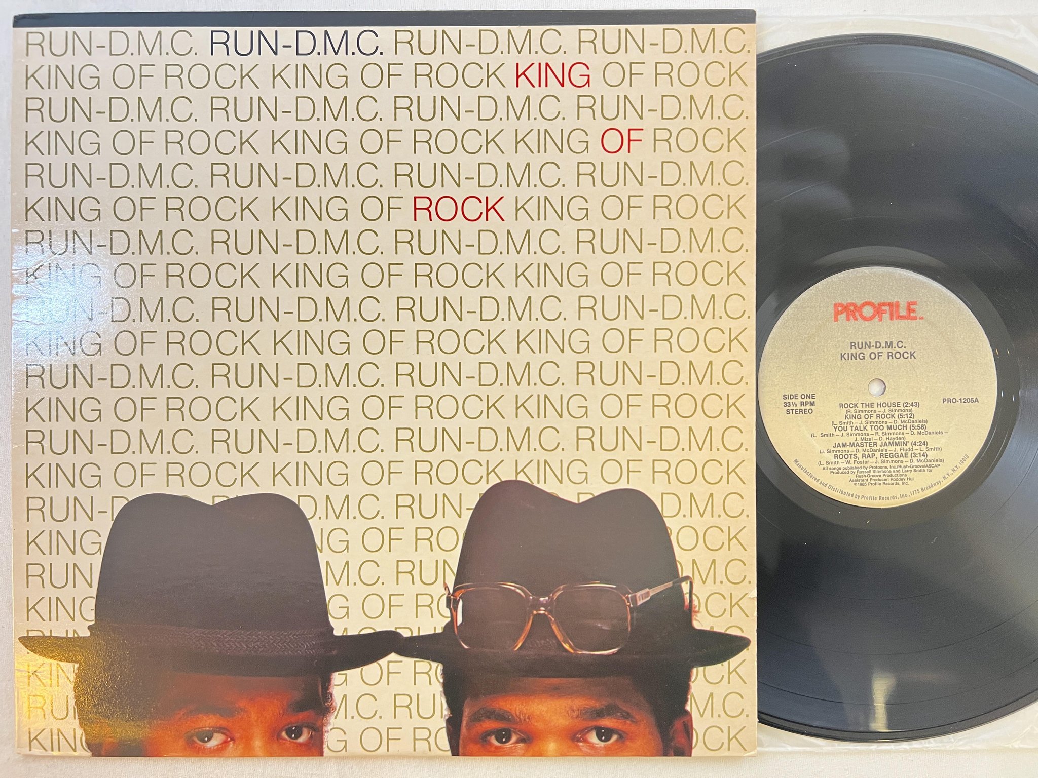 Omslagsbild för skivan RUN DMC king of rock LP -85 US PROFILE PRO 1205