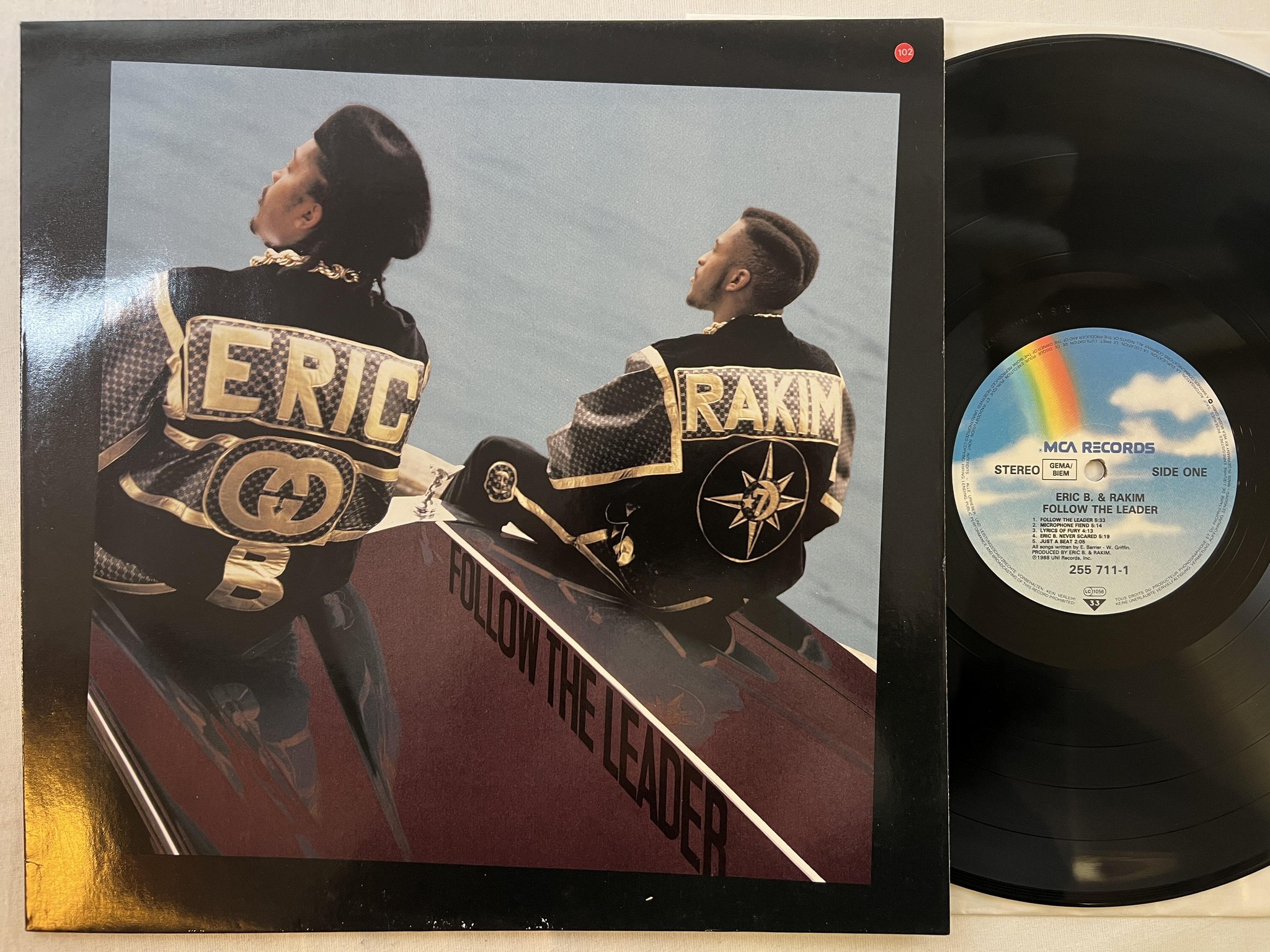 Omslagsbild för skivan ERIC B & RAKIM follow the leader LP -88 Ger MCA 255 711-1