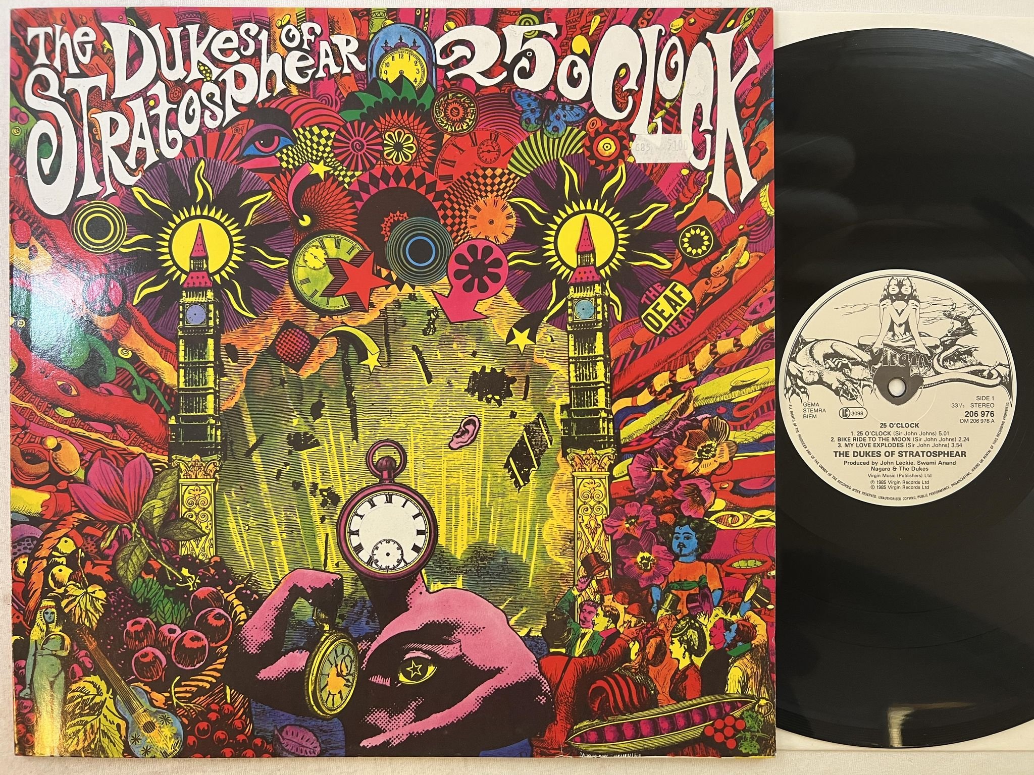 Omslagsbild för skivan THE DUKES OF STRATOSPHERE 25 o'clock LP 85 Hol VIRGIN 206976