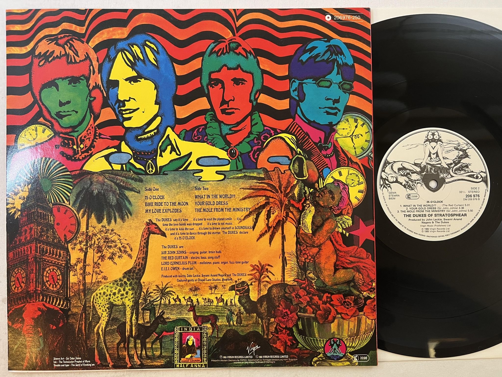 Omslagsbild för skivan THE DUKES OF STRATOSPHERE 25 o'clock LP 85 Hol VIRGIN 206976