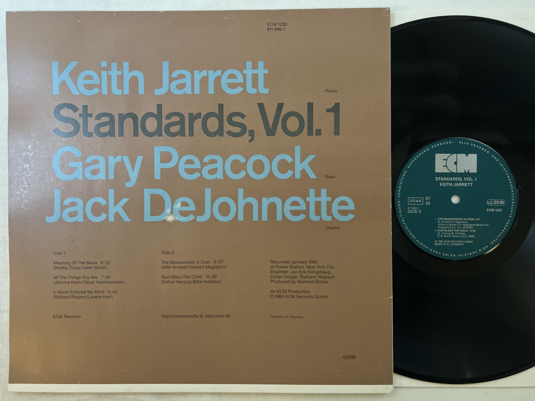 Omslagsbild för skivan KEITH JARRETT standard vol 1 LP -83 Ger ECM 1255