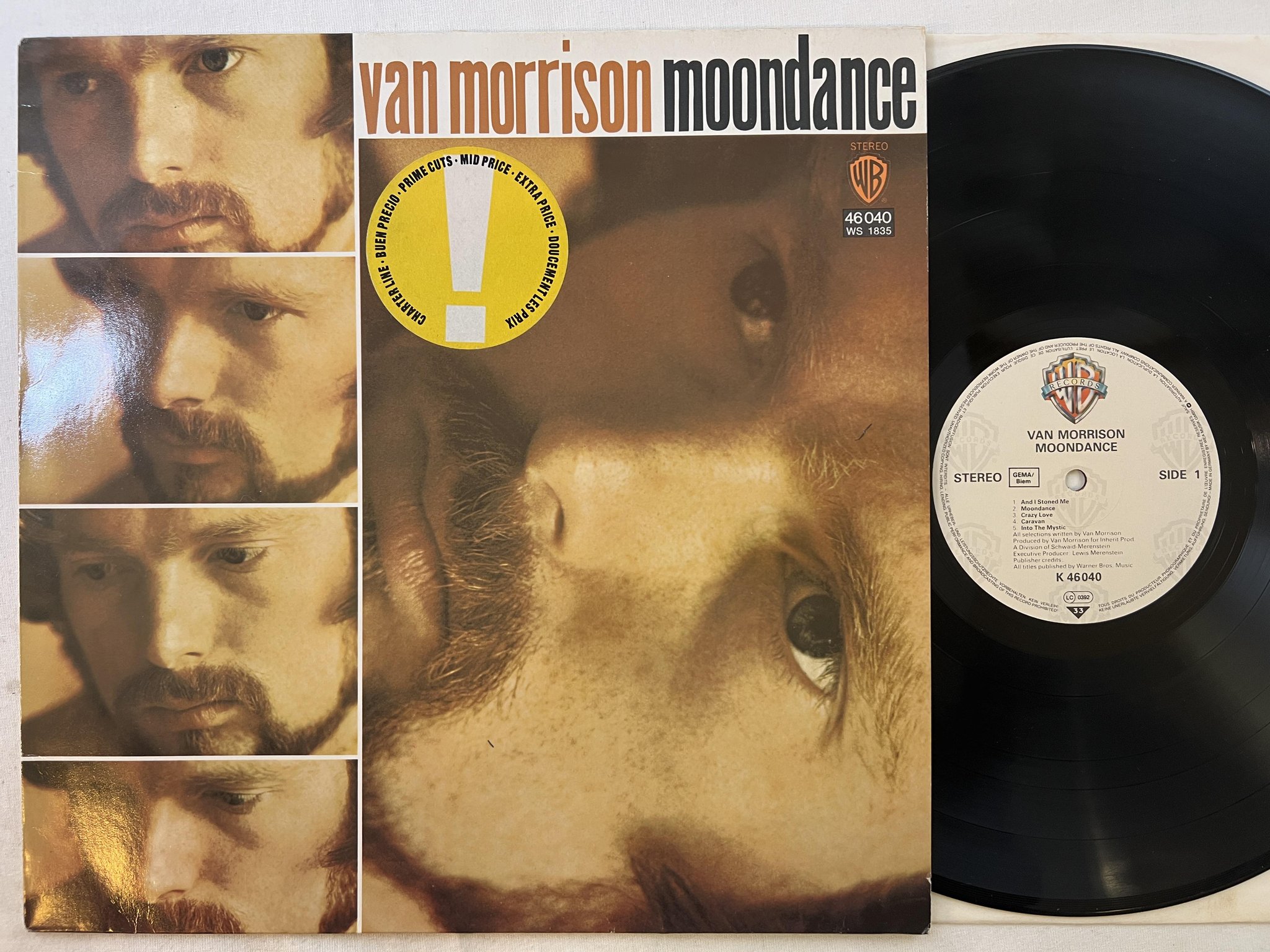 Omslagsbild för skivan VAN MORRISON moondance LP re Ger WARNER K 46040