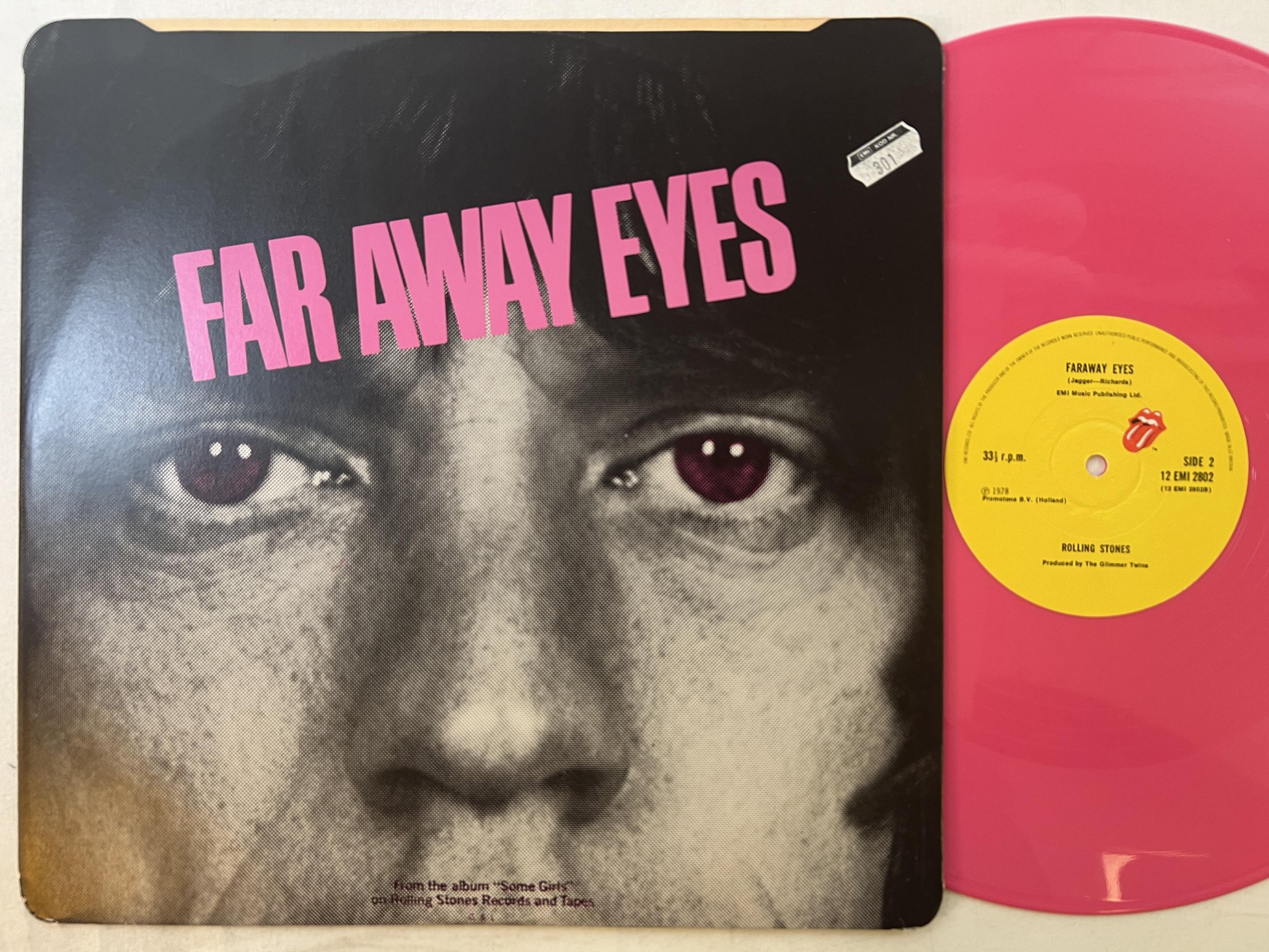 Omslagsbild för skivan ROLLING STONES miss you 12"single -78 UK 12 EMI 2802 ** pink vinyl **