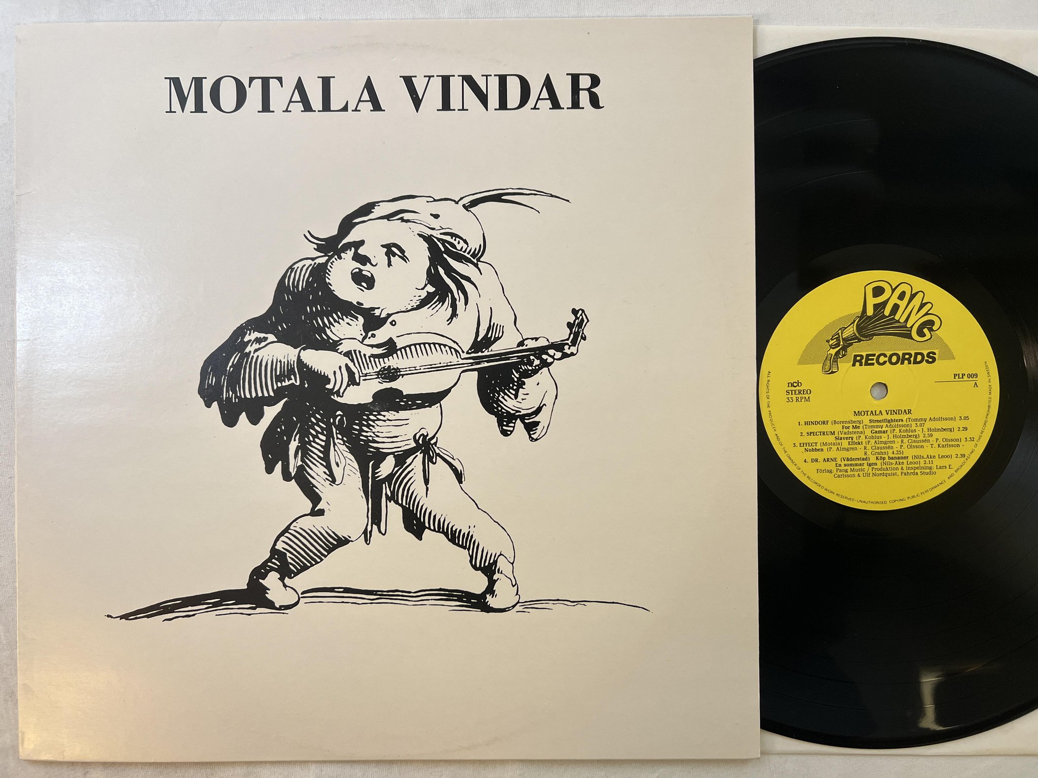 Omslagsbild för skivan V/A motala vindar LP -82 Swe PANG RECORDS PLP 009