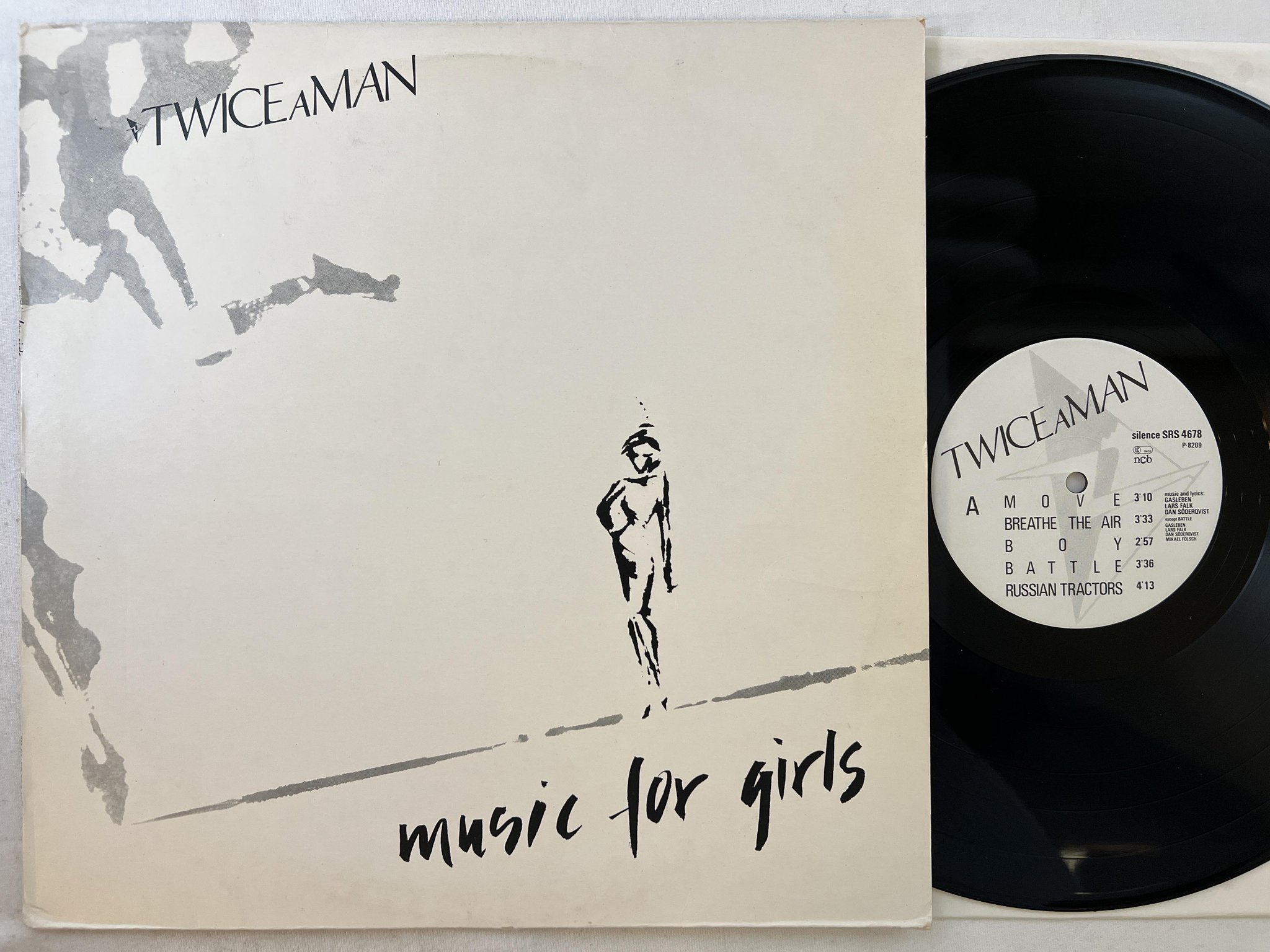 Omslagsbild för skivan TWICE A MAN music for girls LP -82 SILENCE SRS 4678