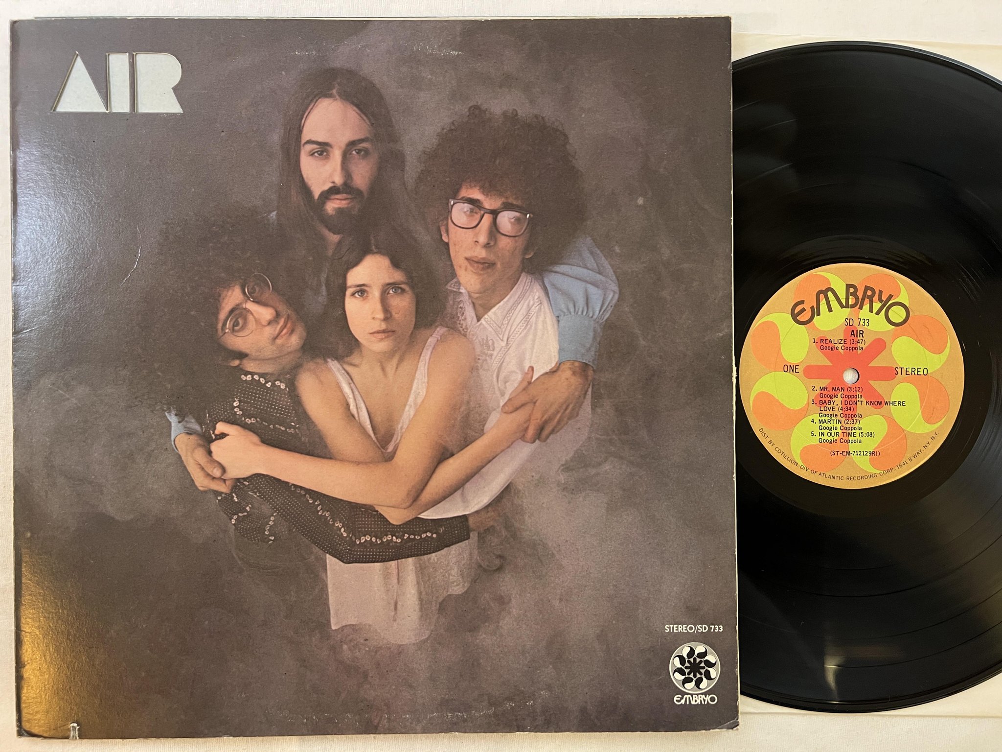 Omslagsbild för skivan AIR s/t LP -71 US EMBRYO SD 733 ** R A R E **