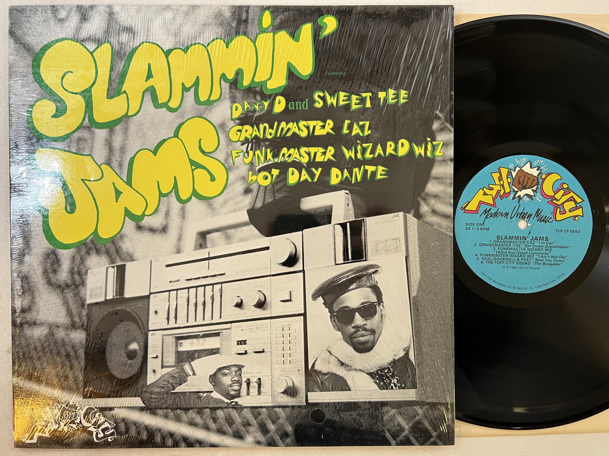 Omslagsbild för skivan V/A Slammin' Jams LP -88 US TUFF GONG TUF LP 5552 ** RARE COMPILATION **