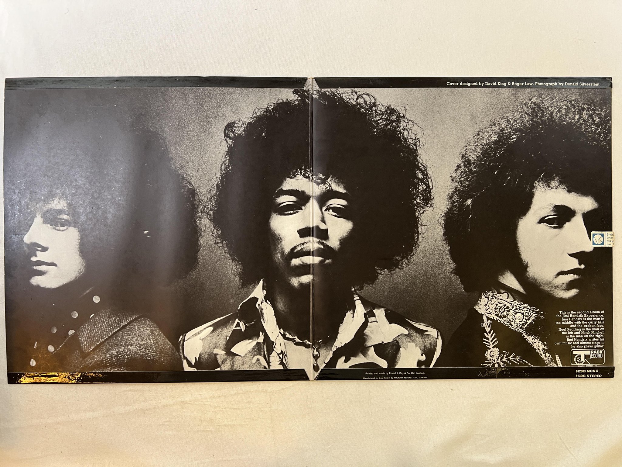 Omslagsbild för skivan THE JIMI HENDRIX EXPERIENCE axis: bold as love LP 67 UK TRACK 613 003 ** RARE **