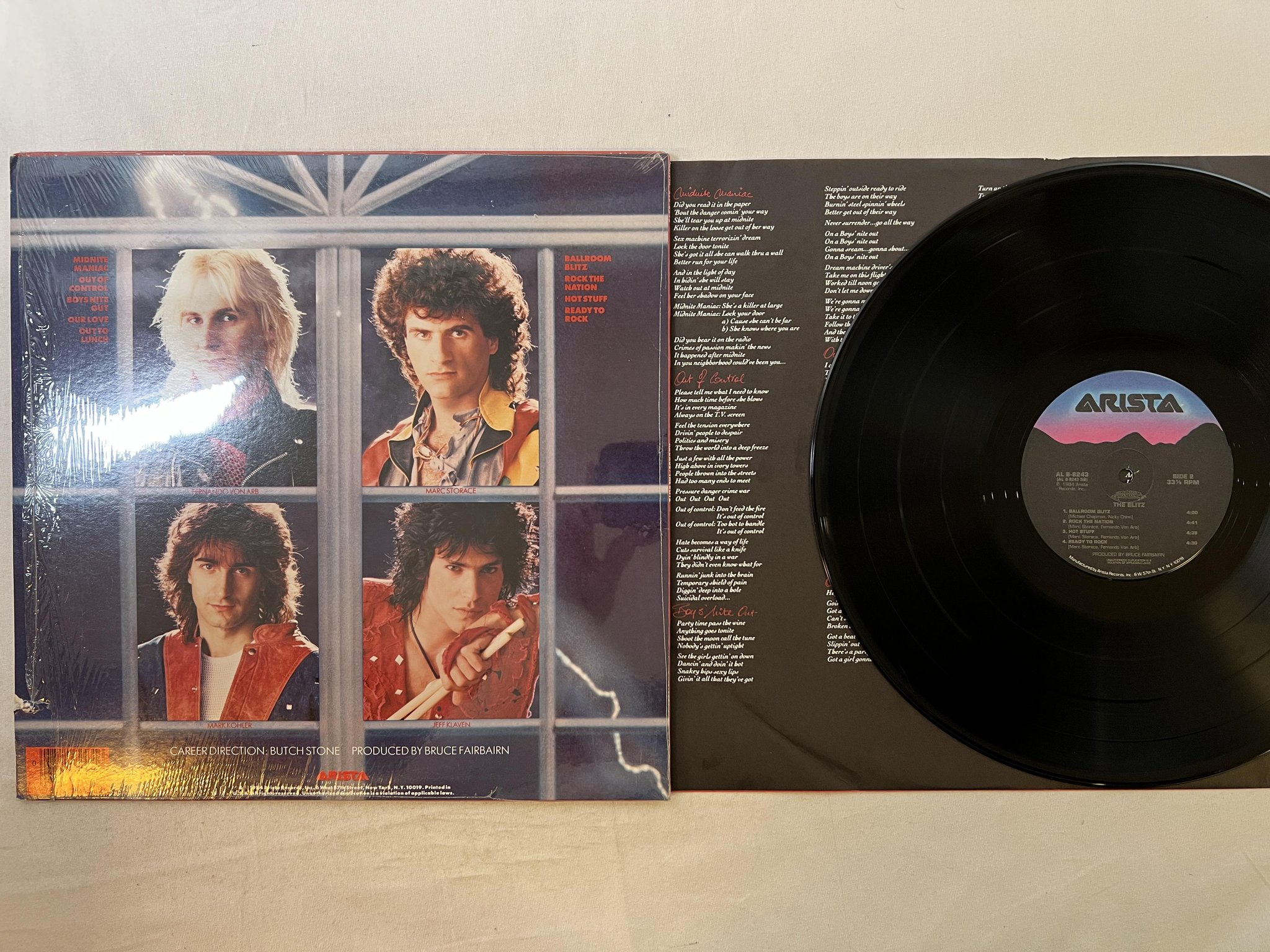 Omslagsbild för skivan KROKUS the blitz LP -84 US ARISTA AL 8-8243