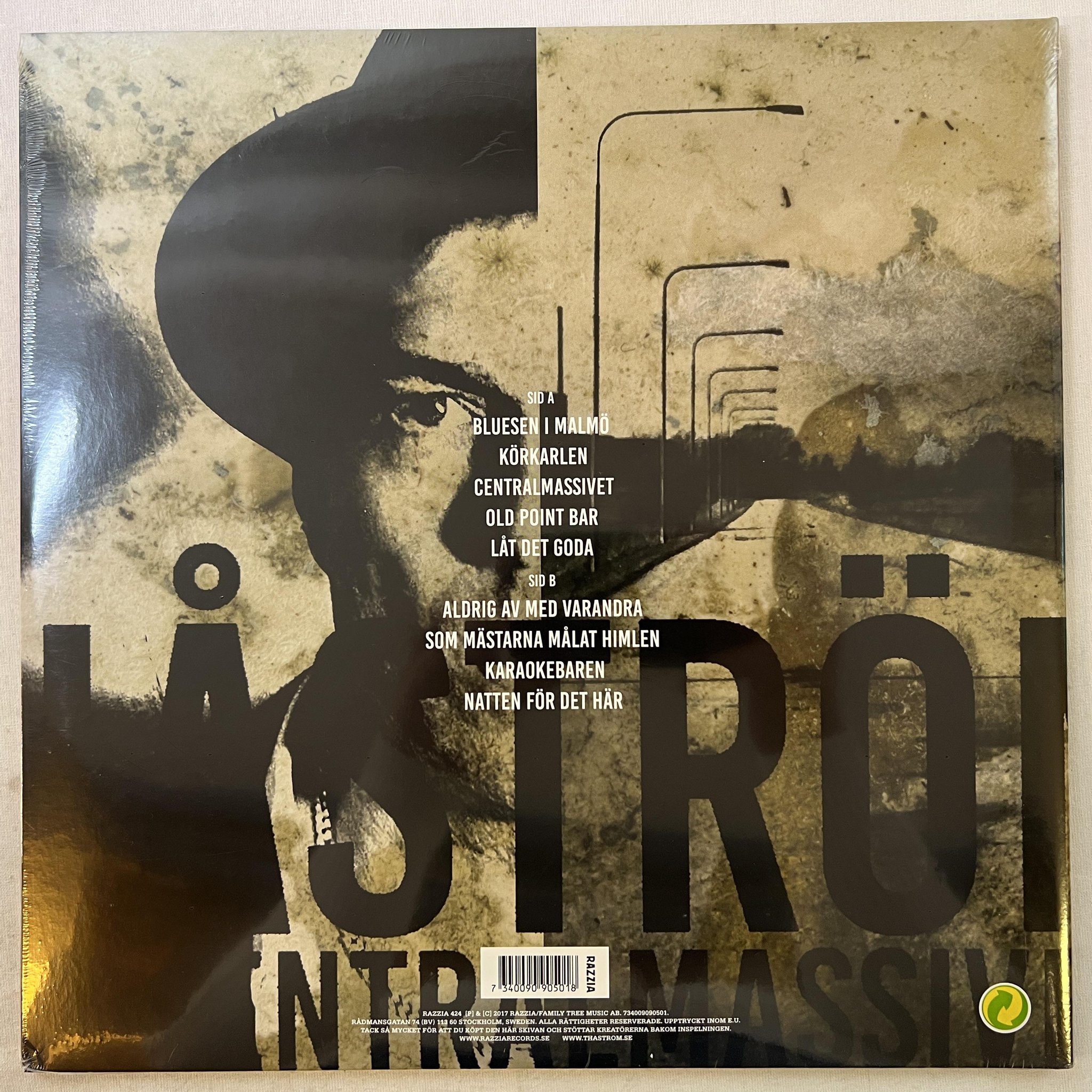 Omslagsbild för skivan THÅSTRÖM Centralmassivet LP 2017 RAZZIA 424 *** GREEN VINYL *** sealed