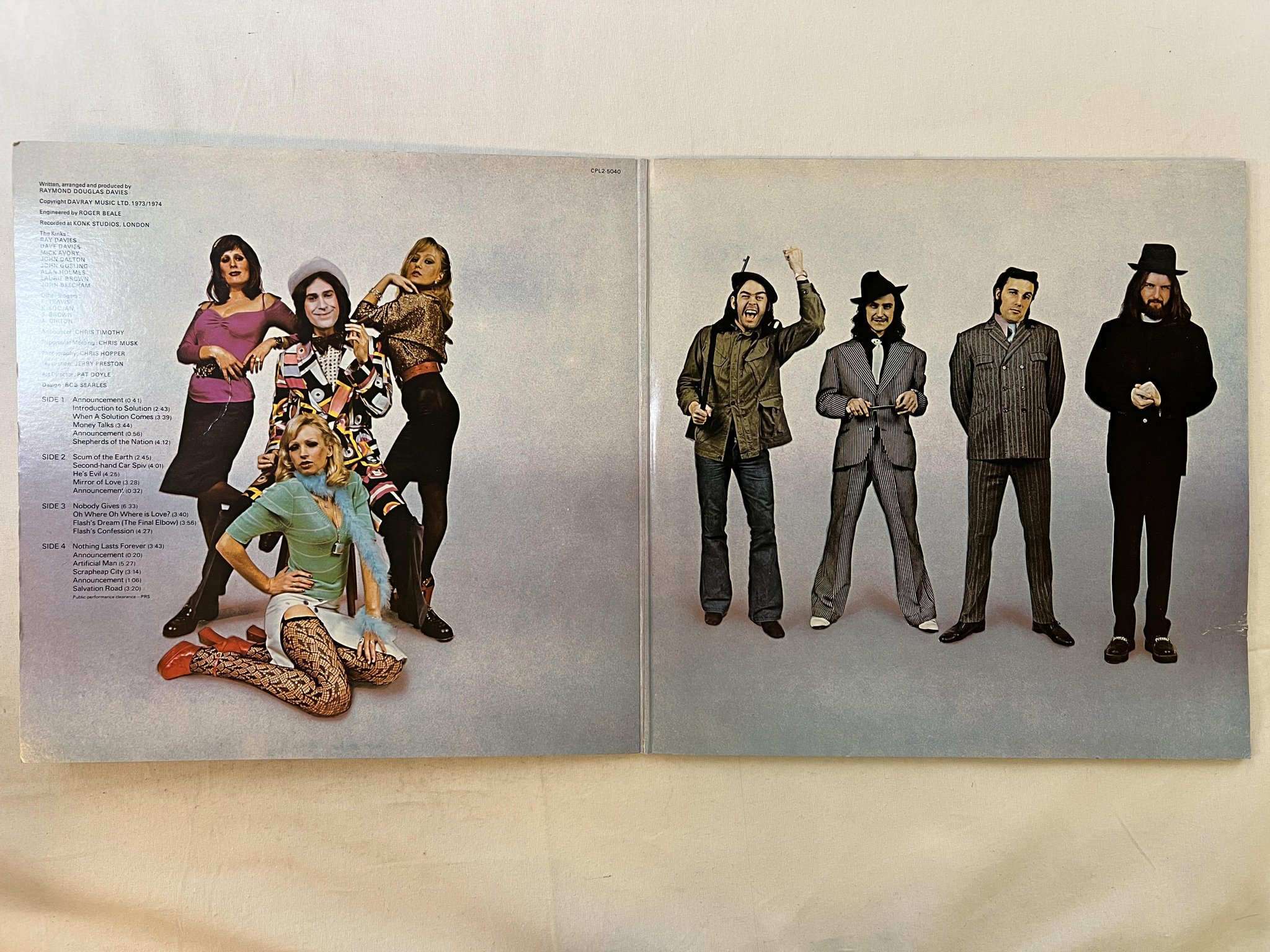 Omslagsbild för skivan THE KINKS preservation act 2 2xLP -74 US RCA CPL2-5040