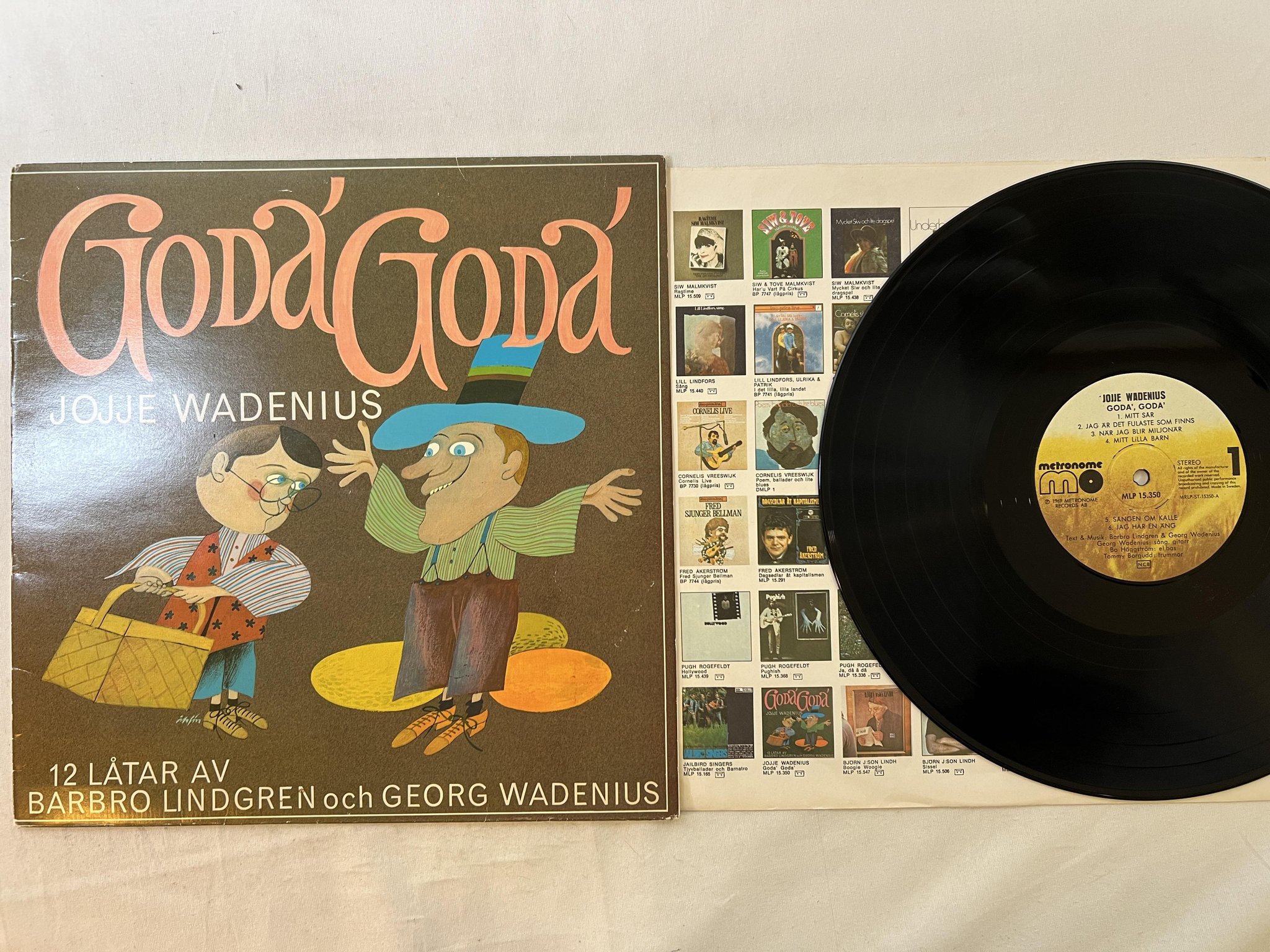 Omslagsbild för skivan JOJJE WADENIUS goda goda LP METRONOME MLP 15350 ** mitt sår ** Underbar platta!!
