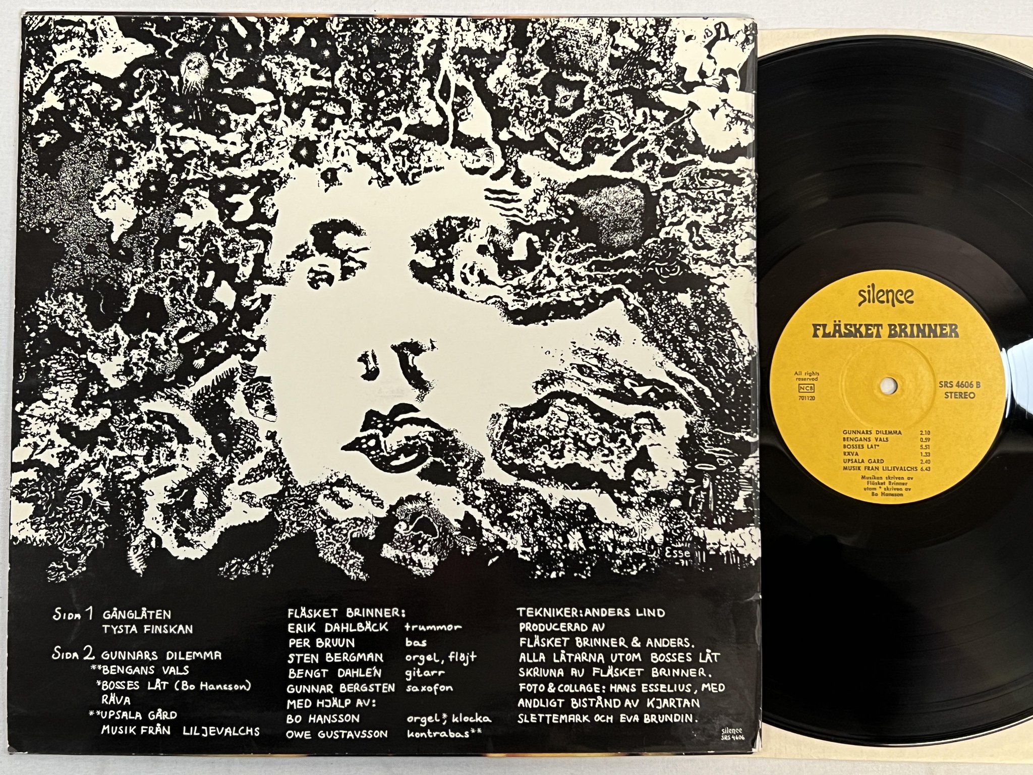 Omslagsbild för skivan FLÄSKET BRINNER s/t LP Swe SILENCE SRS 4606 ** P R O G G **
