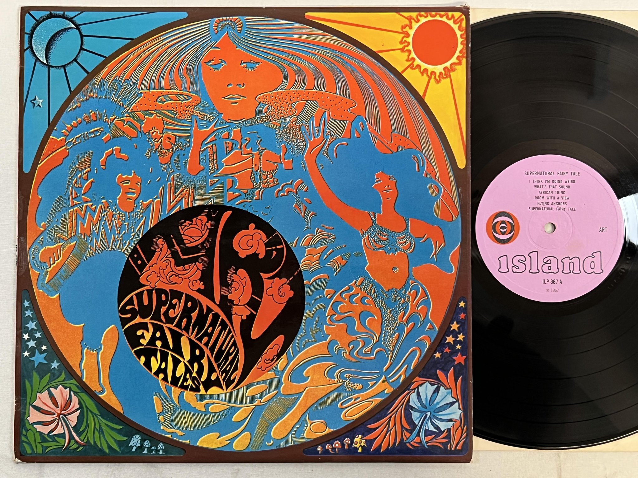 Omslagsbild för skivan ART supernatural fairy tales LP -67 UK ISLAND ILP 967 ** rare psych rock **