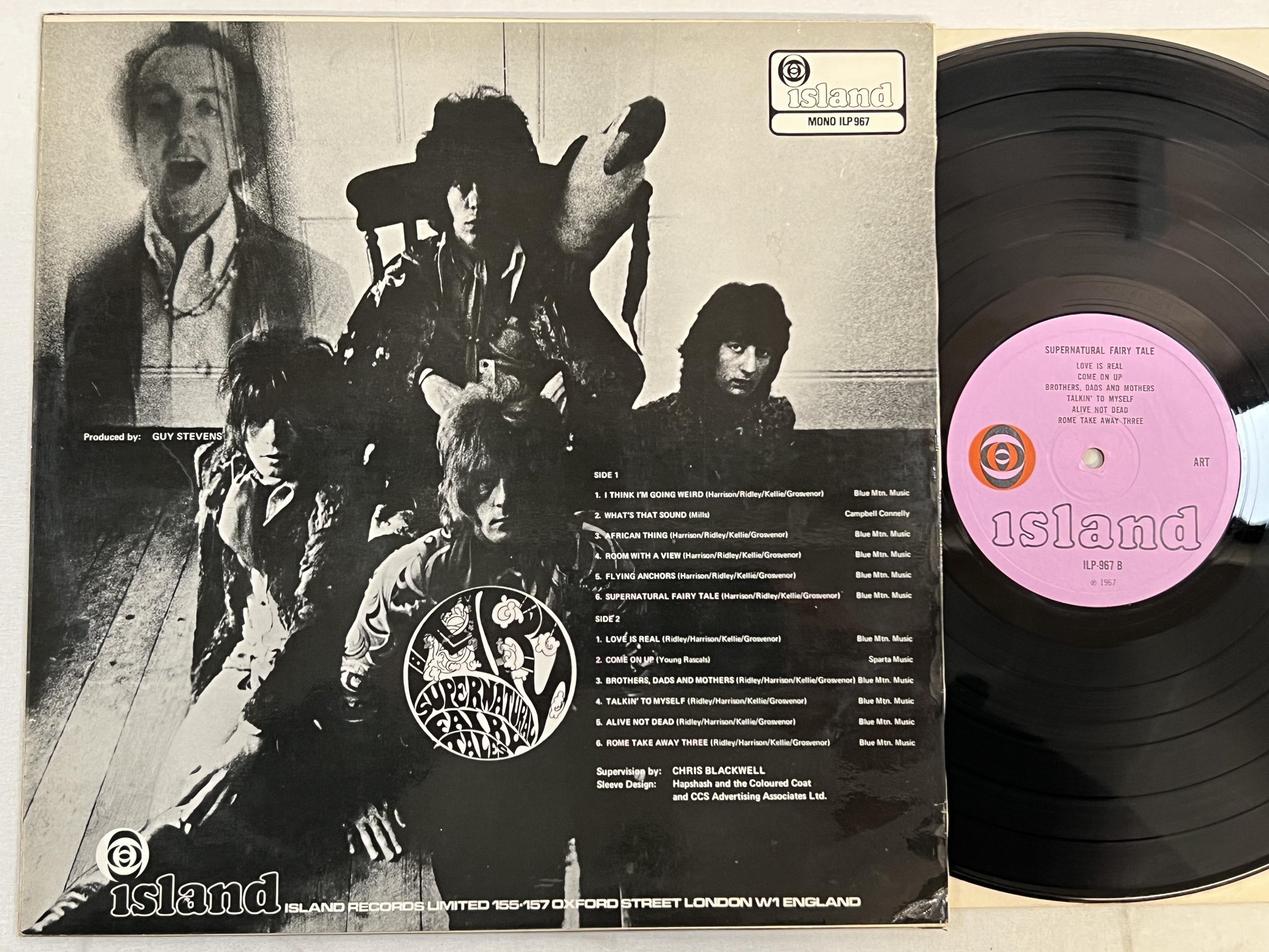 Omslagsbild för skivan ART supernatural fairy tales LP -67 UK ISLAND ILP 967 ** rare psych rock **