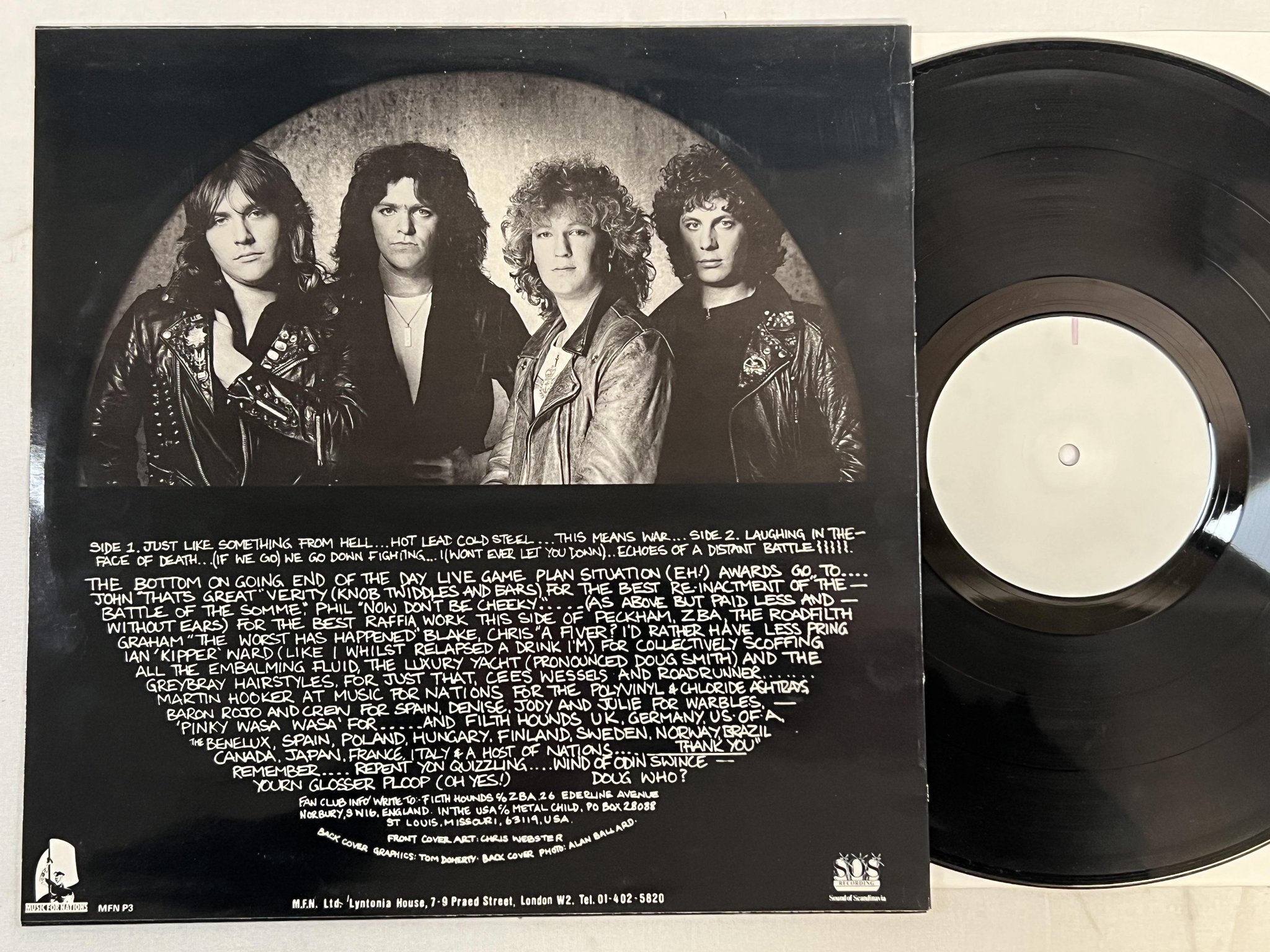 Omslagsbild för skivan TANK This Means War LP -83 ncb WHITE LABEL PROMO SOS MFN 3 ** MEGA RARE **