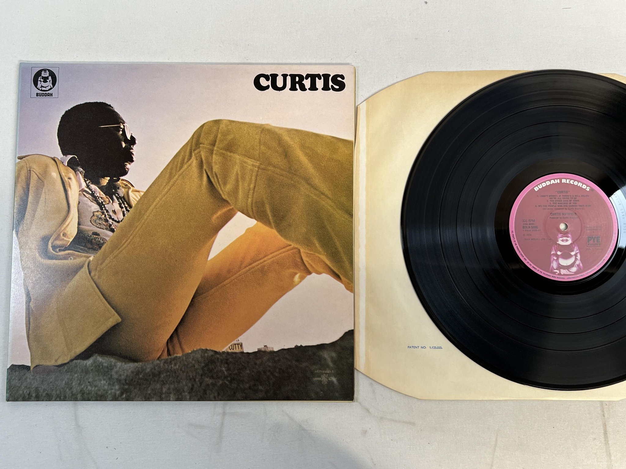 Omslagsbild för skivan CURTIS MAYFIELD curtis LP -74 UK PYE BDLH 5005 ** MASSIVE SOUL CLASSIC **