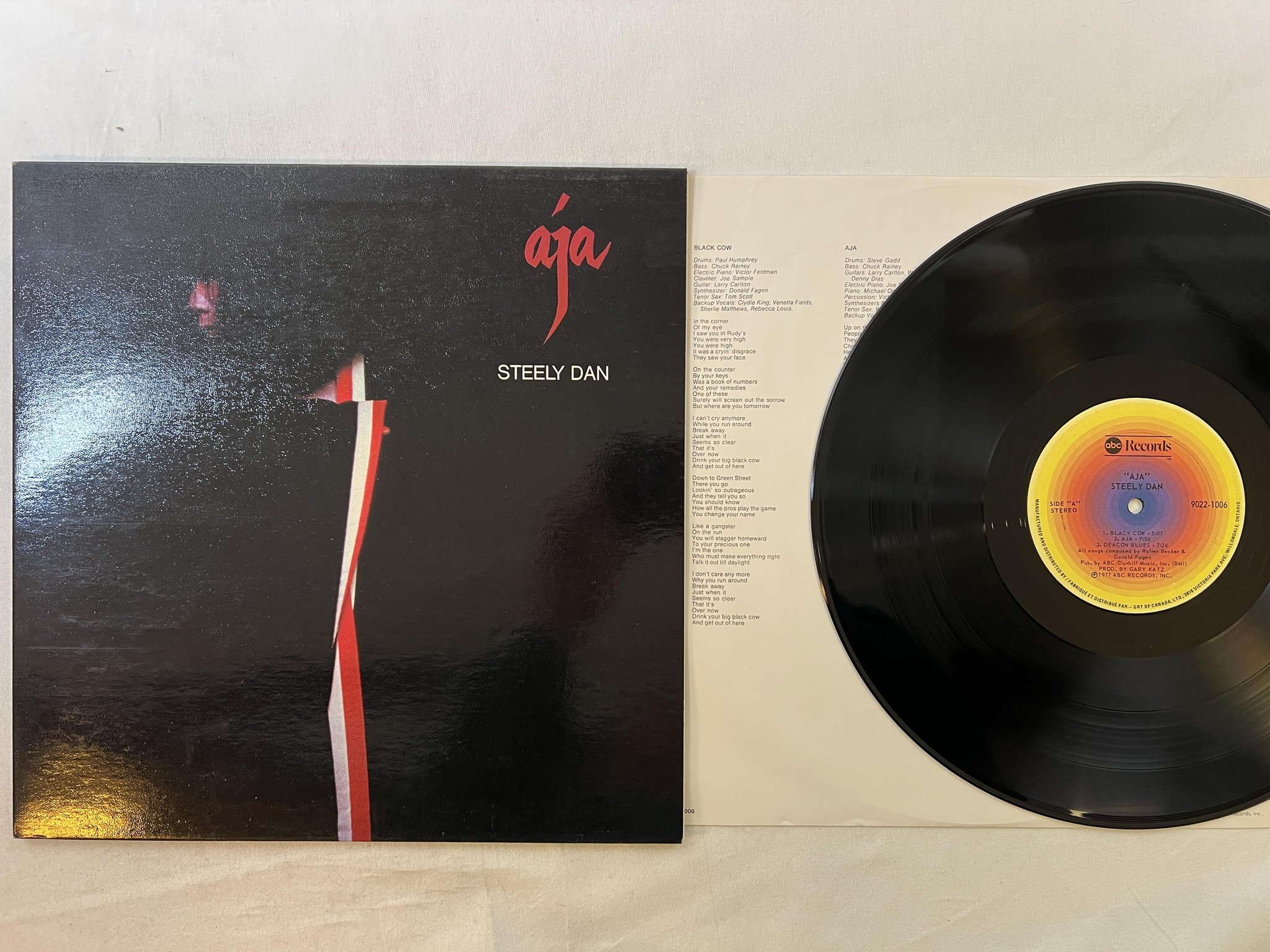 Omslagsbild för skivan STEELY DAN aja LP -77 Can ABC 9022-1006