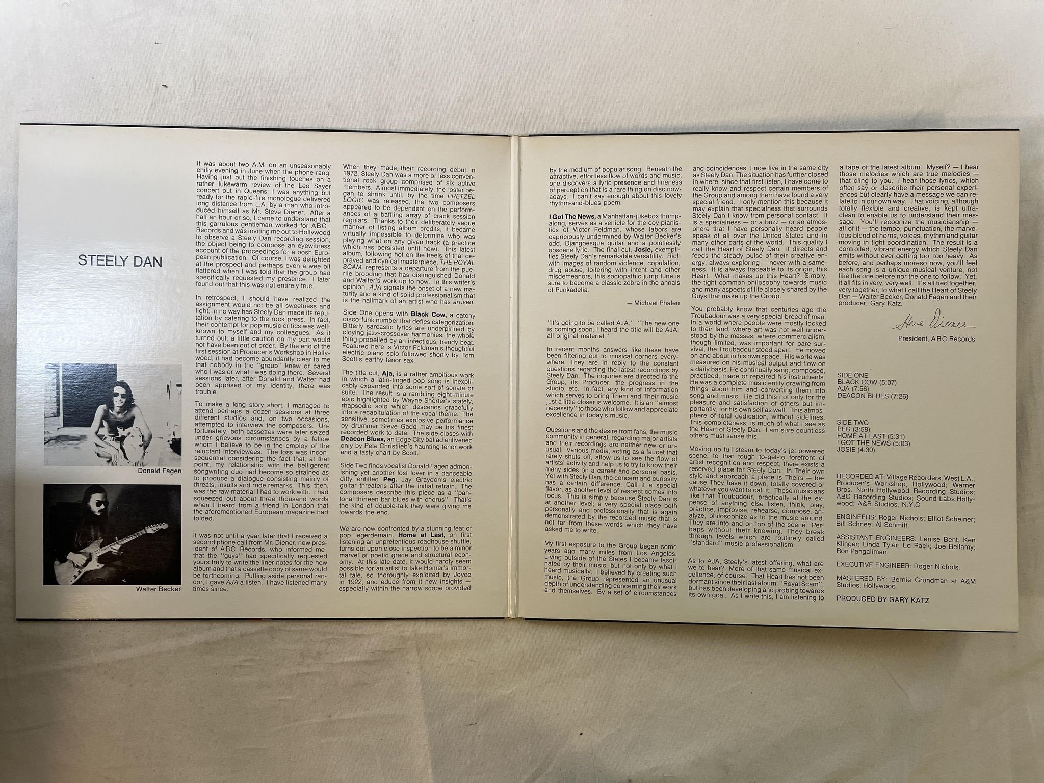 Omslagsbild för skivan STEELY DAN aja LP -77 Can ABC 9022-1006