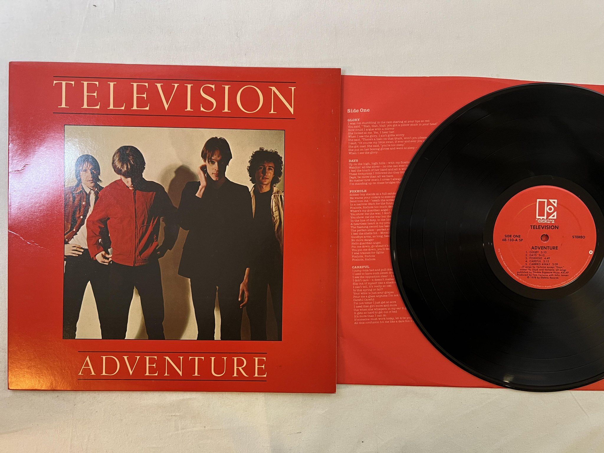 Omslagsbild för skivan TELEVISION adventure LP -78 US ELEKTRA 6E-133 SP