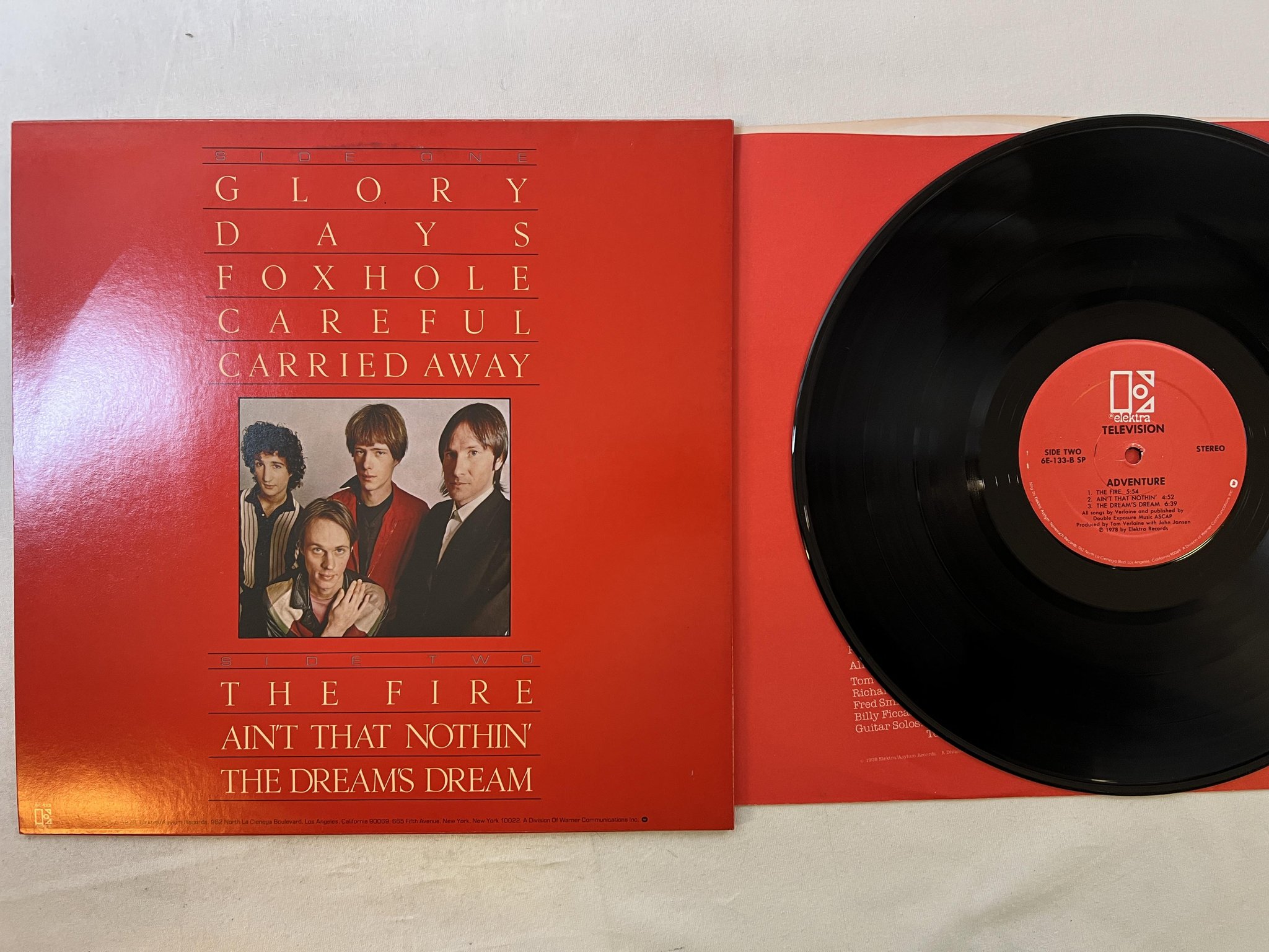 Omslagsbild för skivan TELEVISION adventure LP -78 US ELEKTRA 6E-133 SP