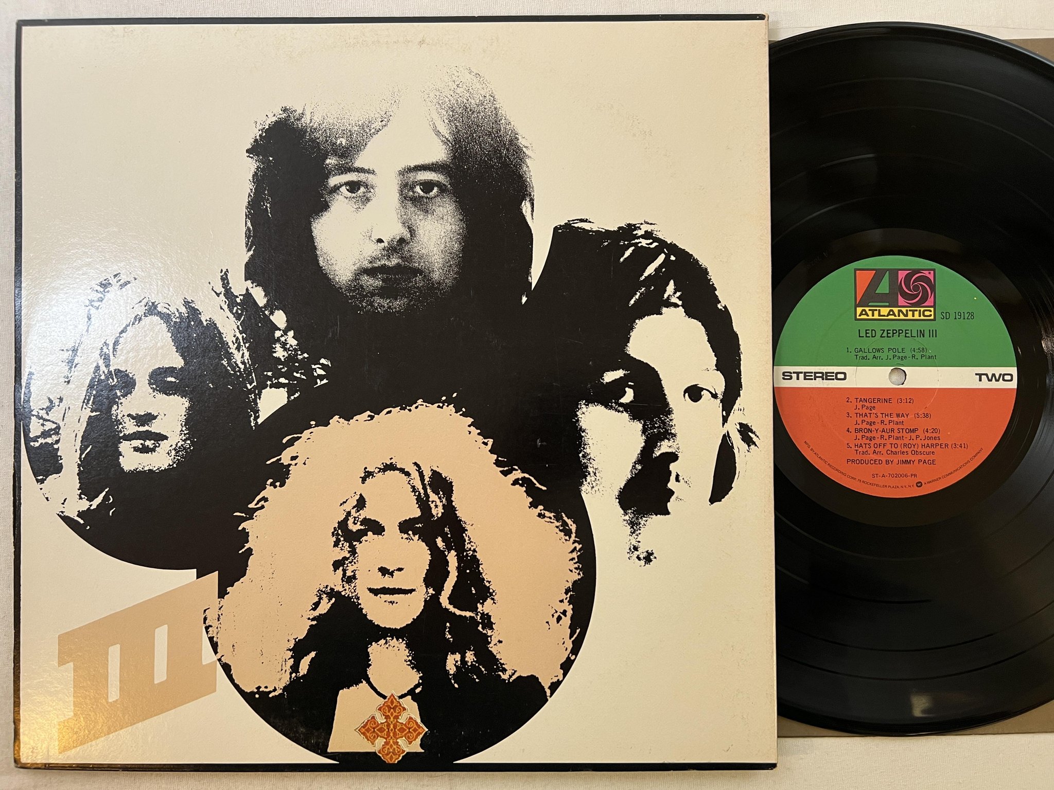 Omslagsbild för skivan LED ZEPPELIN III LP re US ATLANTIC SD 19128