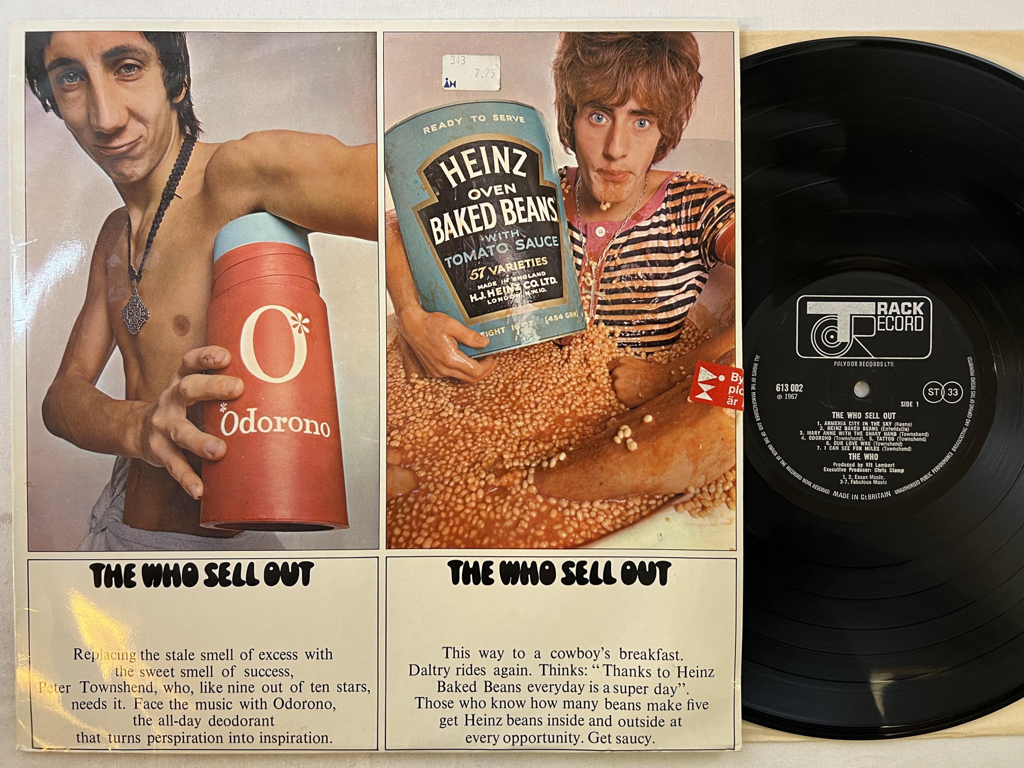 Omslagsbild för skivan THE WHO the who sell out LP -67 UK TRACK 613 002